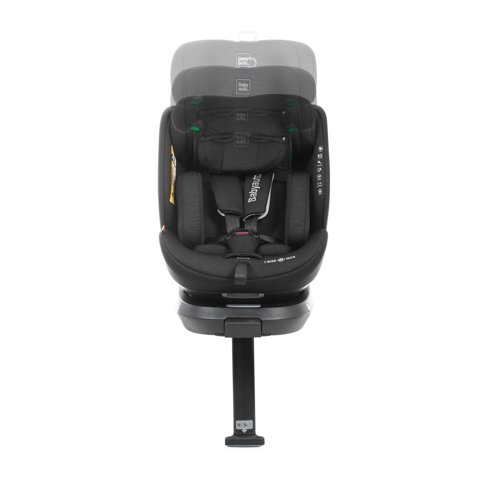 Cadeira Auto I-Size 40-150cm Isofix Rotativa Preta Core Babyauto