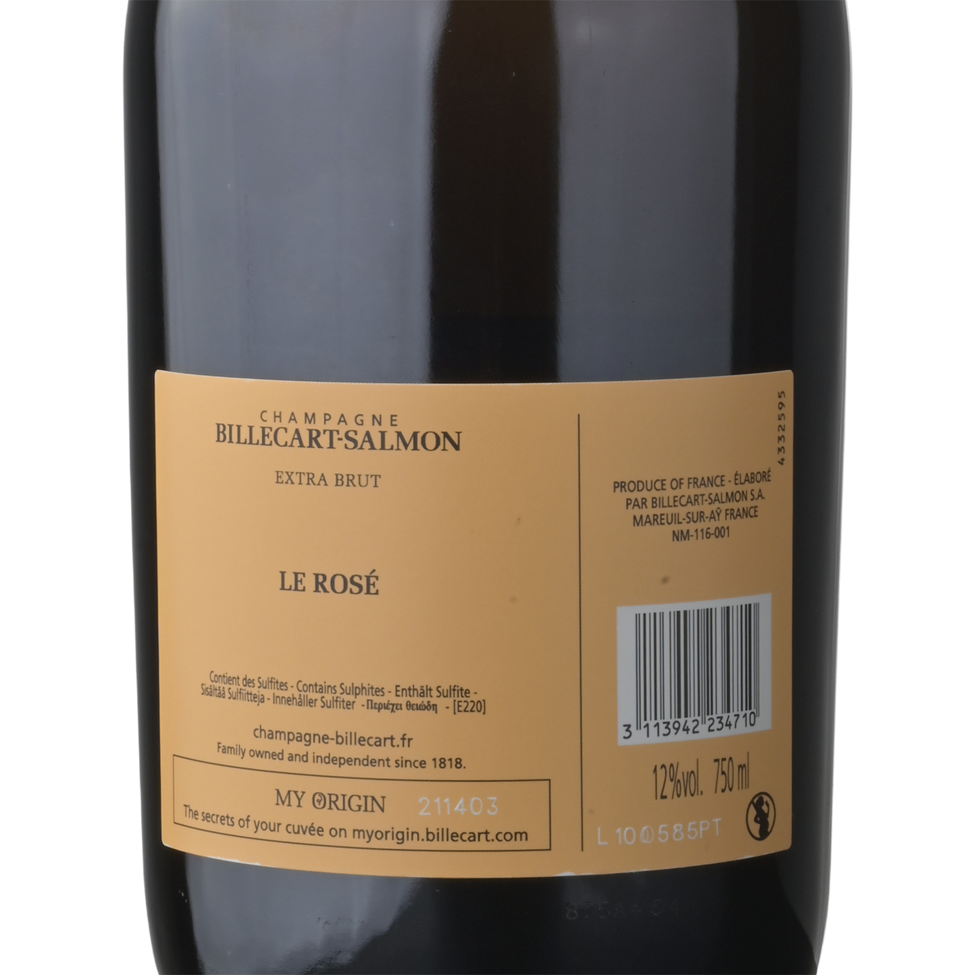 Billecart-Salmon Le Ros&eacute; Champanhe