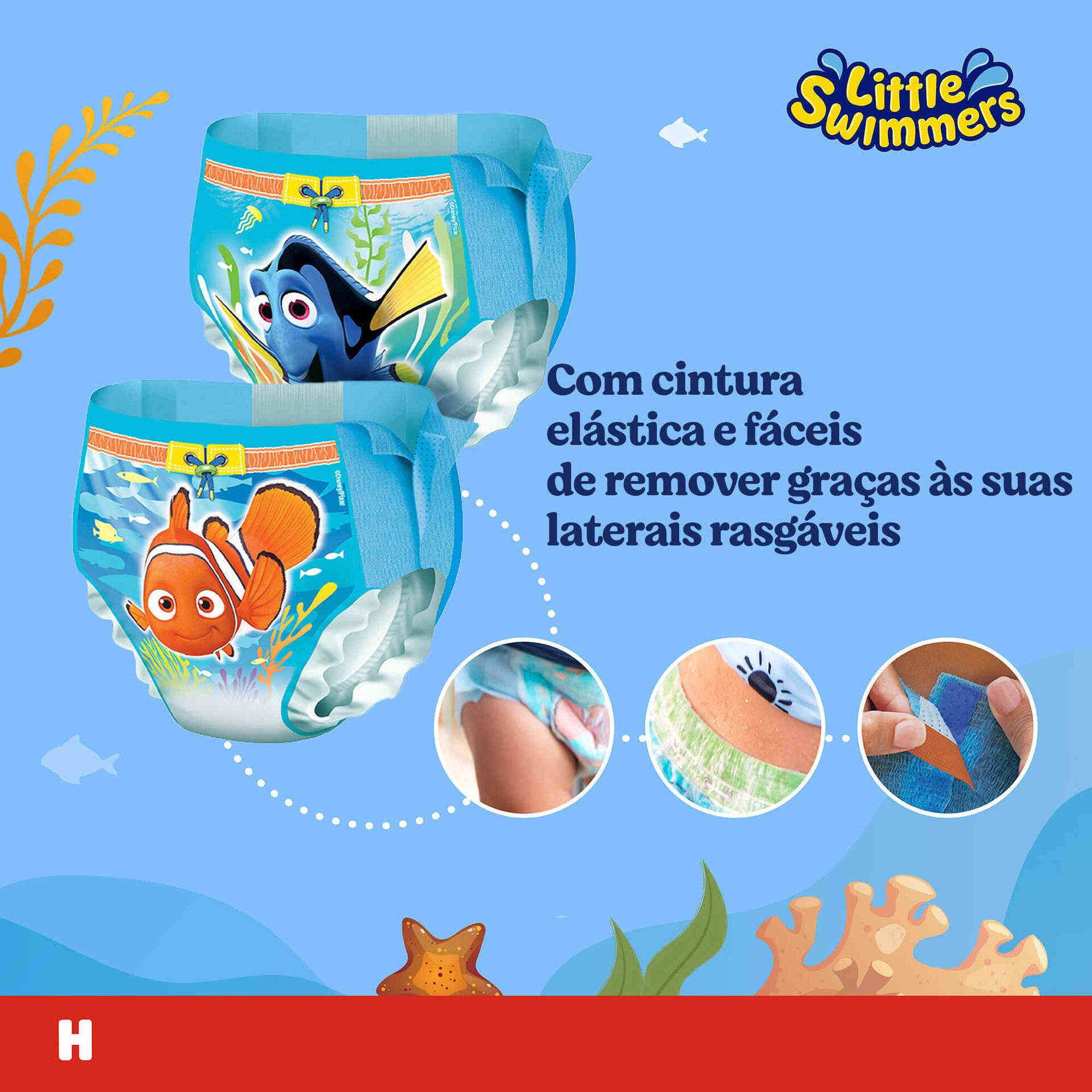 Cuecas Banho Little Swimmers 12-18kg T5-6
