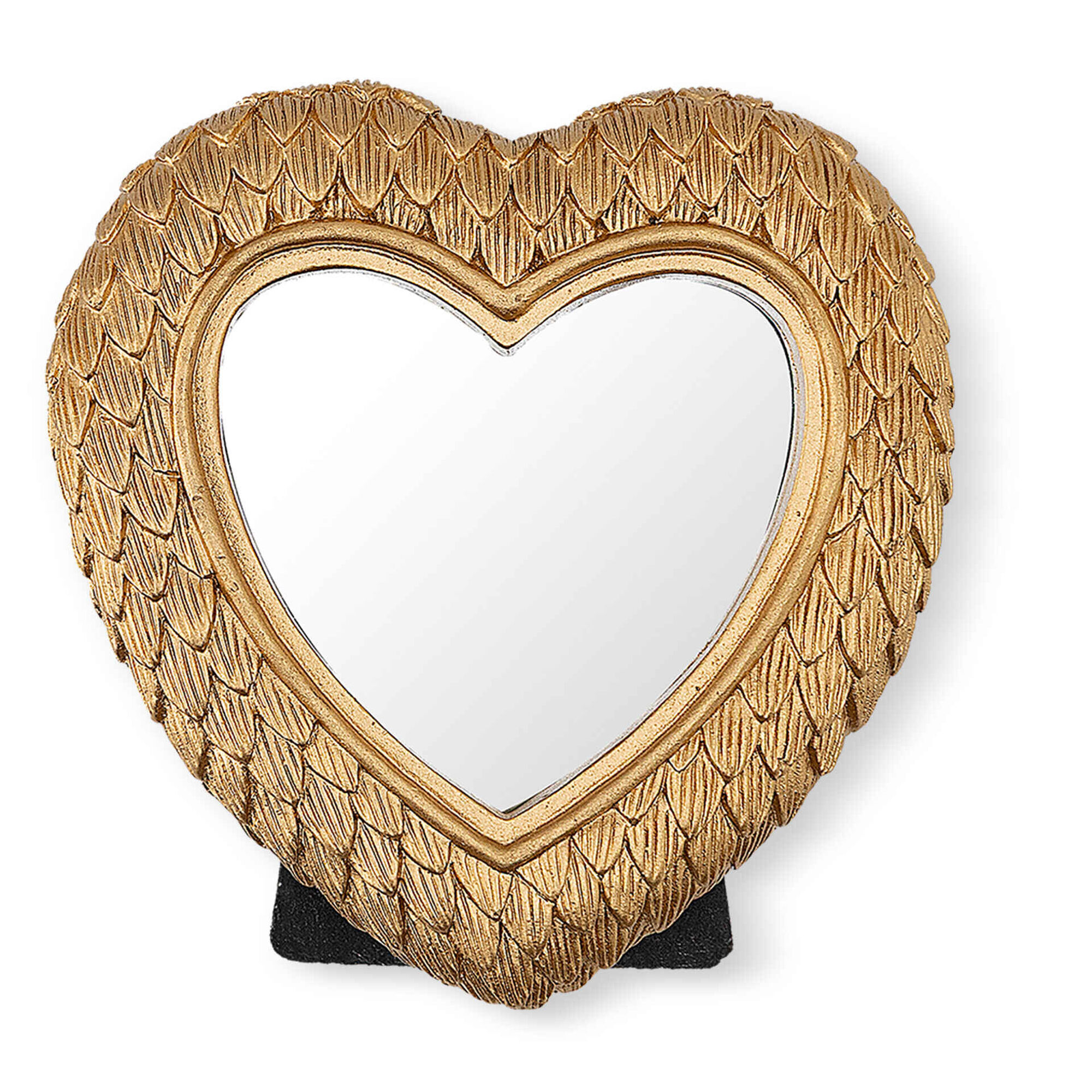 Mini Espelho Dourado Coração