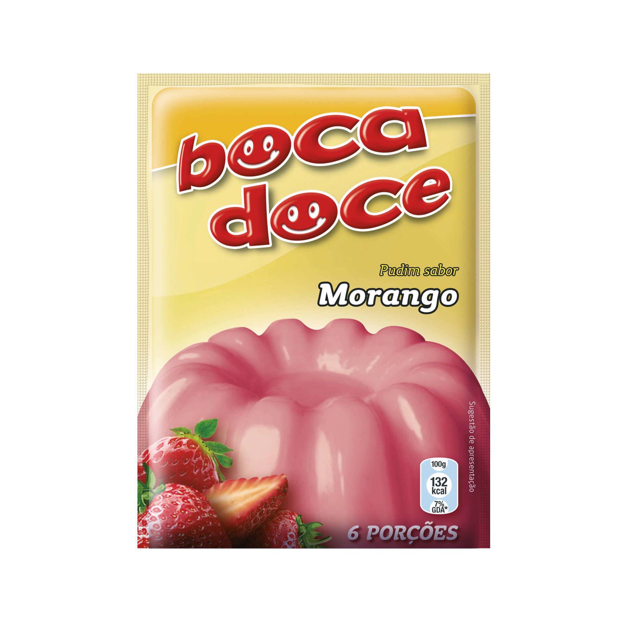 Preparado para Pudim de Morango Boca Doce