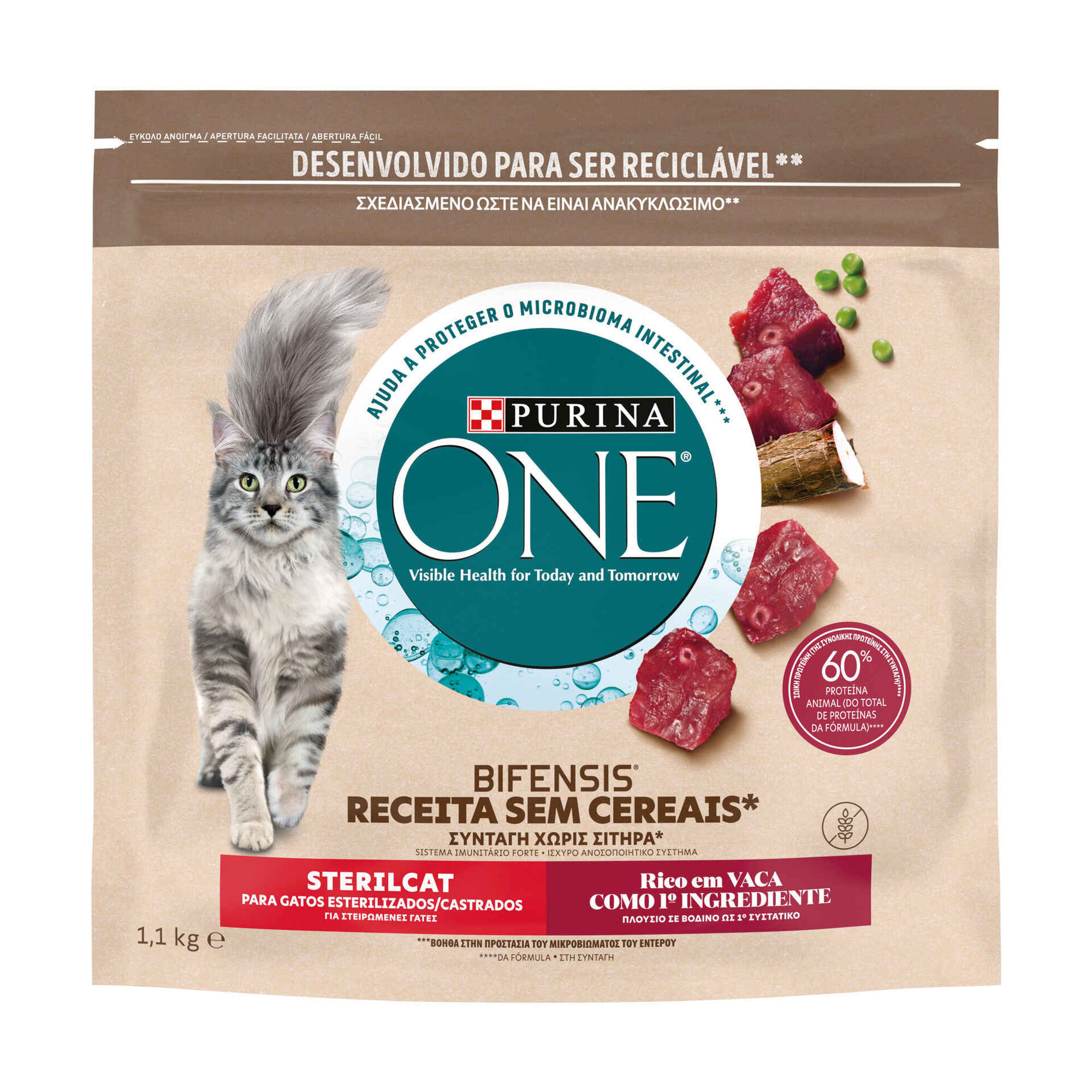 Ração para Gato Adulto Esterilizado Vaca