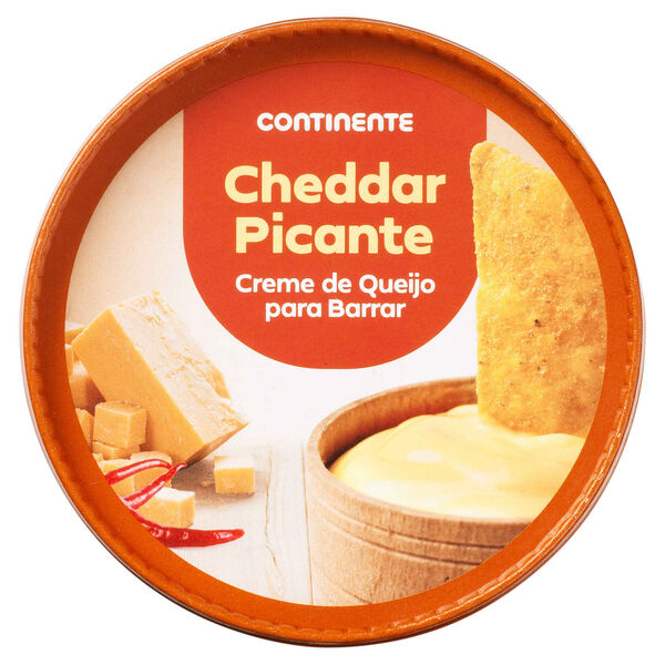 Creme de Queijo para Barrar Cheddar Picante Continente