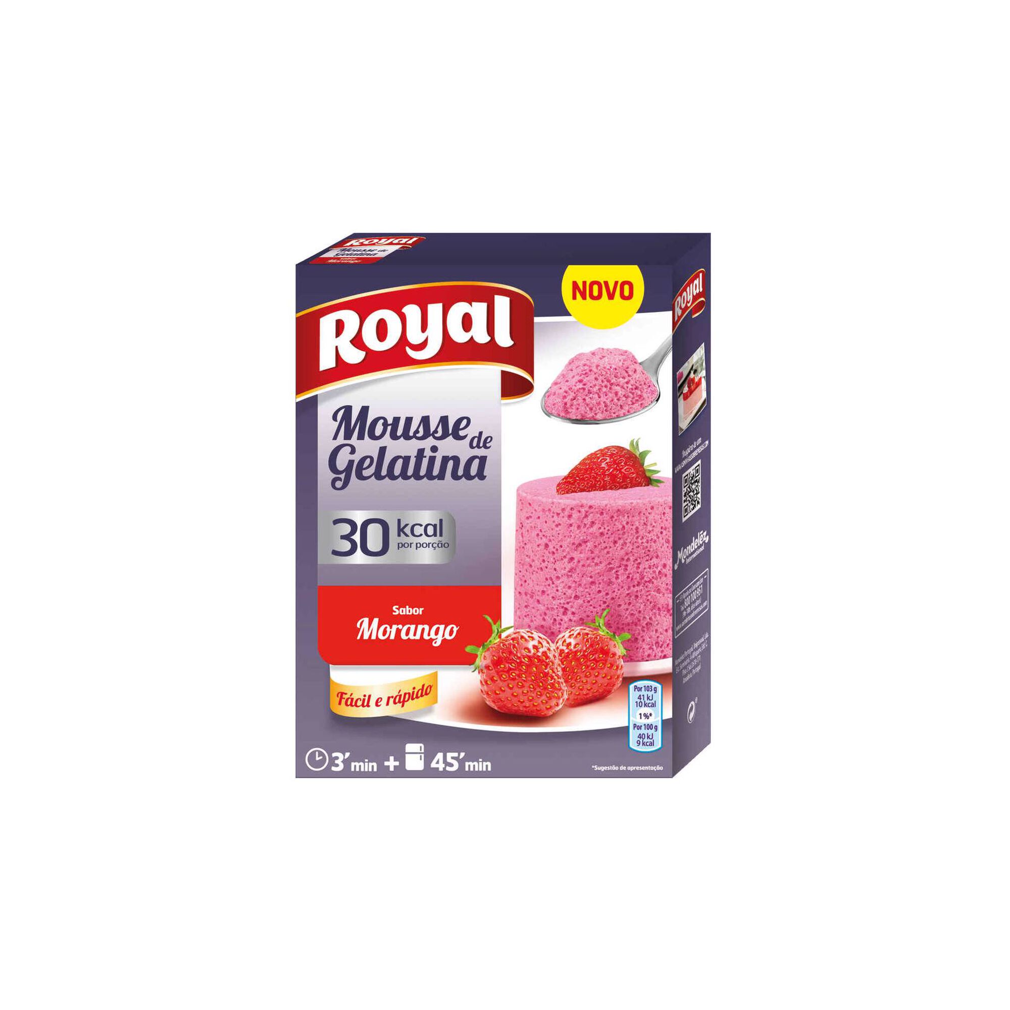 Mousse de Gelatina de Morango Mousse de Gelatina de Morango