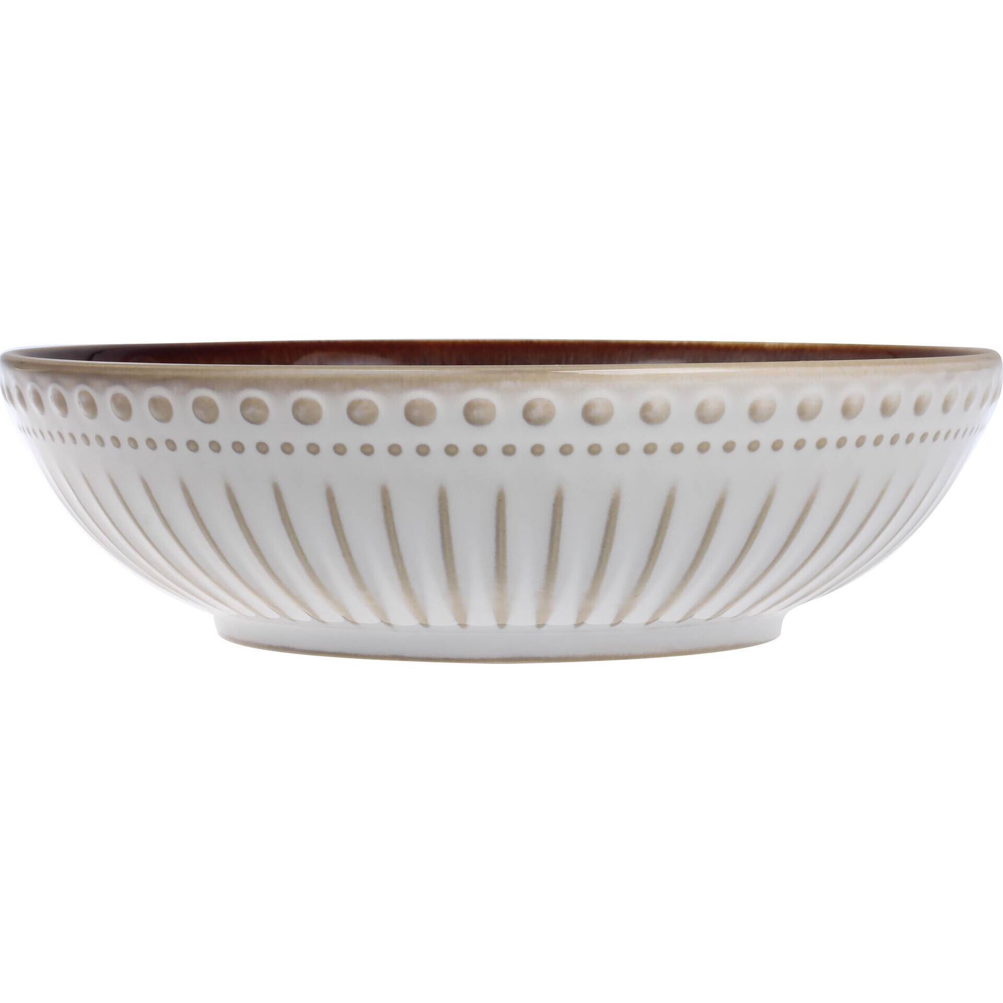 Prato Aperitivos Redondo 18cm Canelado Branco