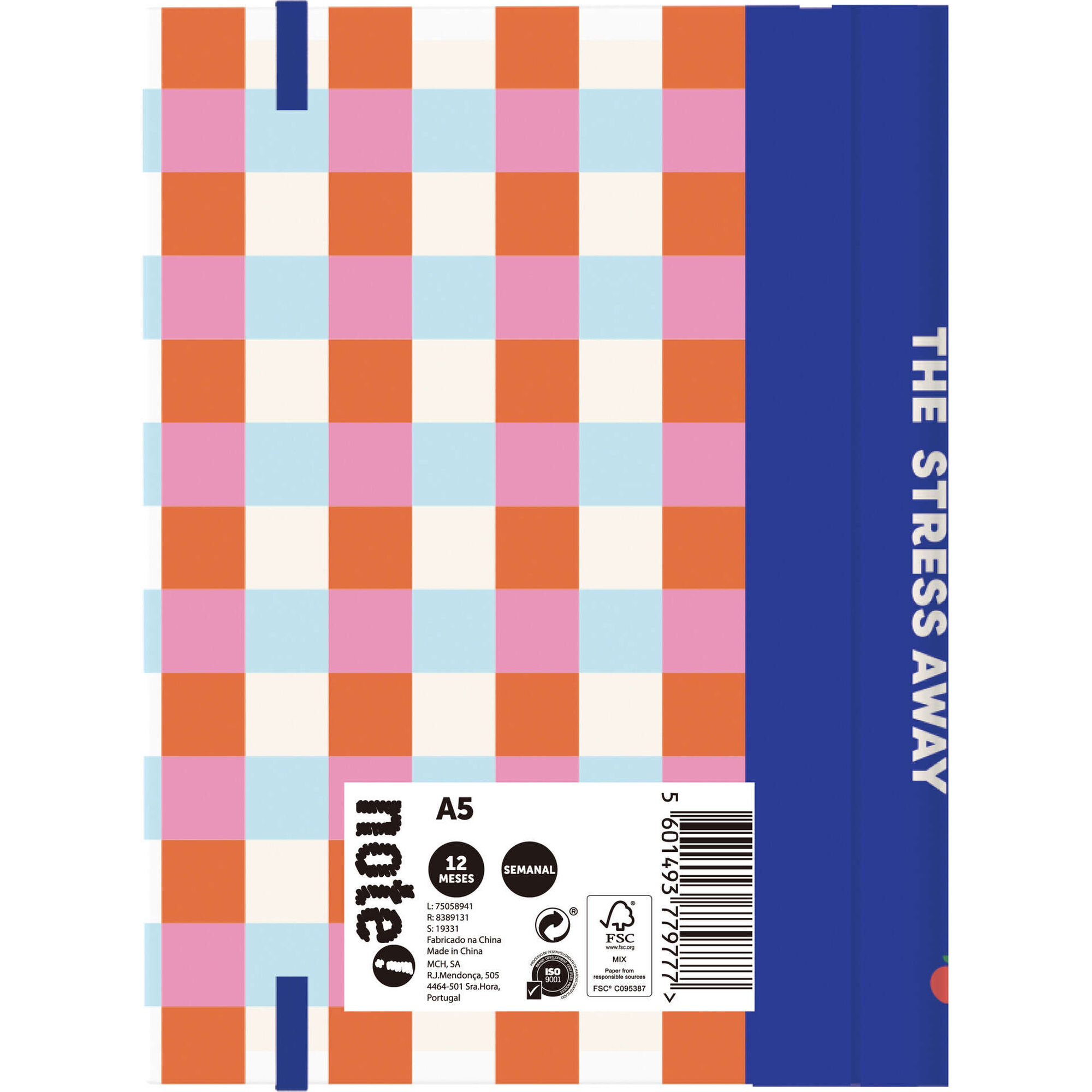 Agenda A5 2026 Espiral 12 Meses (várias cores)