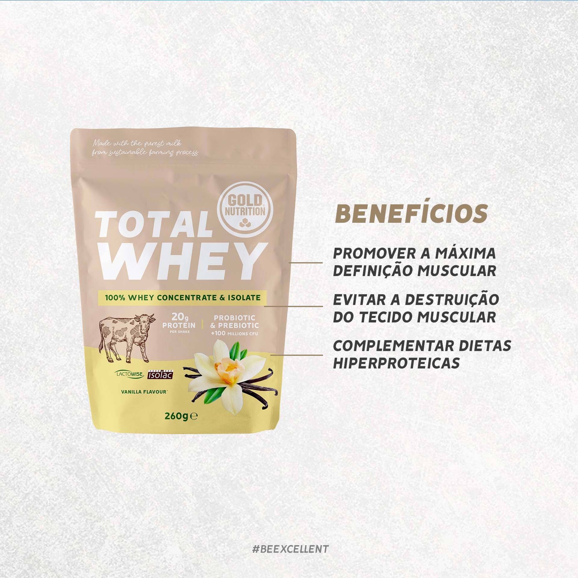 Total Whey Baunilha Gold Nutrition