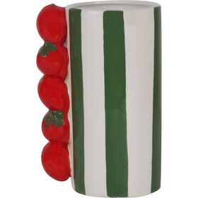 Jarra Riscas Verdes com Asa de Morangos