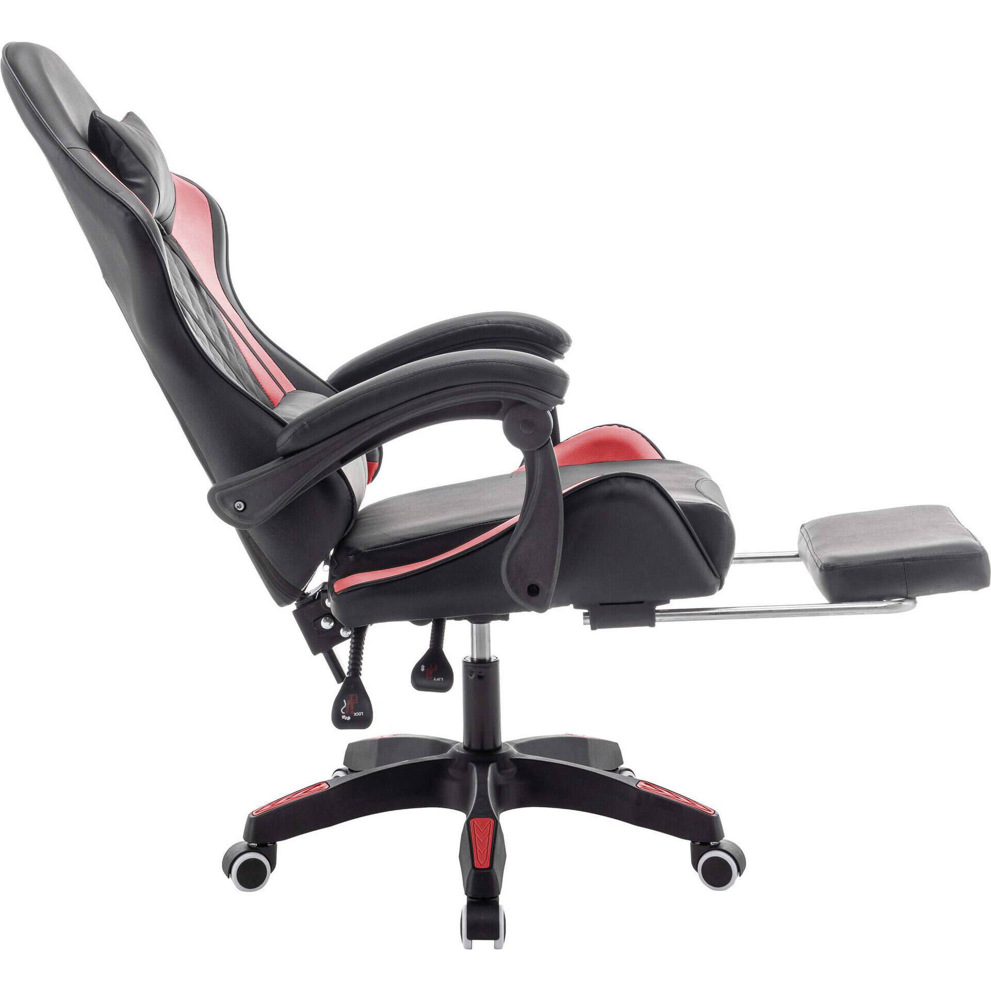 Cadeira Estofada Gaming Vermelha Kasa