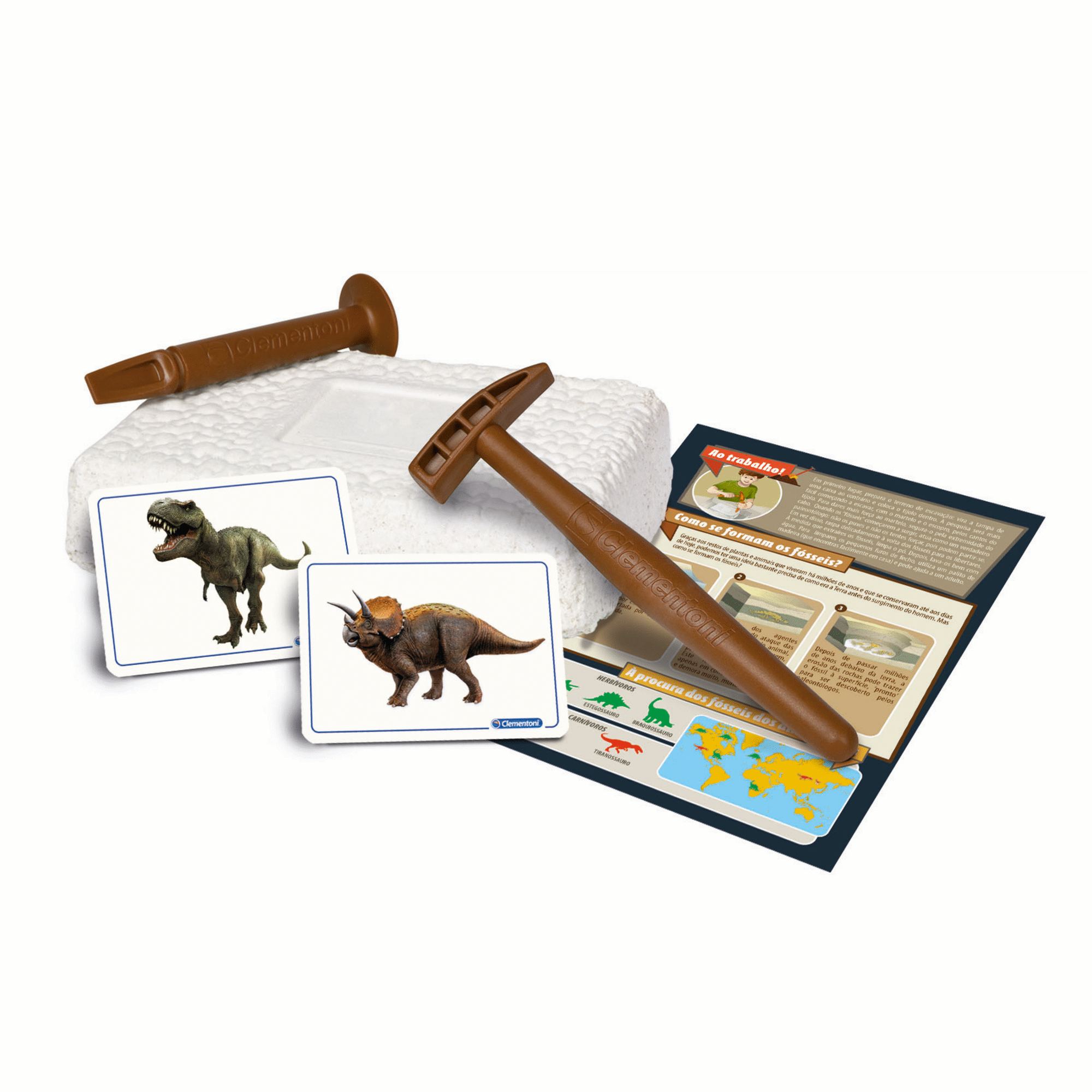 Kit Arqueologia - Tiranossauro Rex + Triceratops