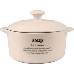 Mini Ca&ccedil;arola Porcelana Redonda 560ml Bege Kasa