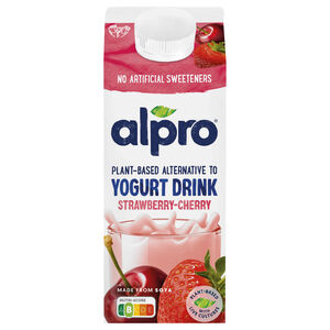Yofu Soja Liquído Morango e Cereja Alpro