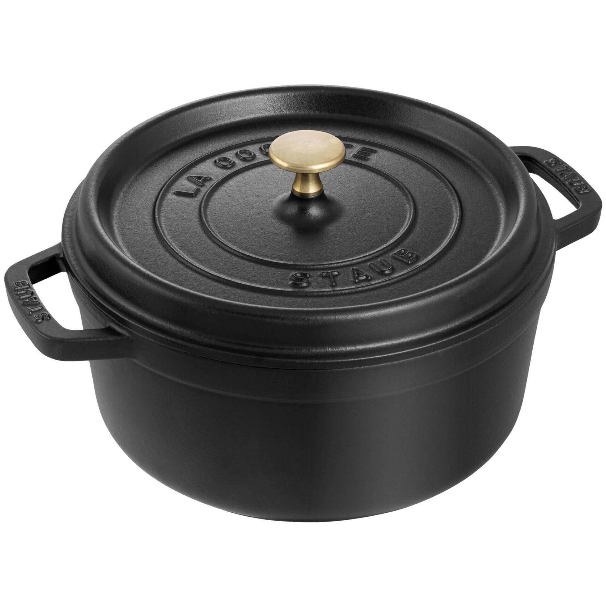 Ca&ccedil;arola Redondo Ferro Fundido 24cm Preta Staub