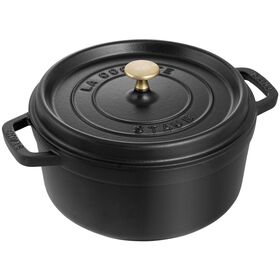 Ca&ccedil;arola Redondo Ferro Fundido 24cm Preta Staub