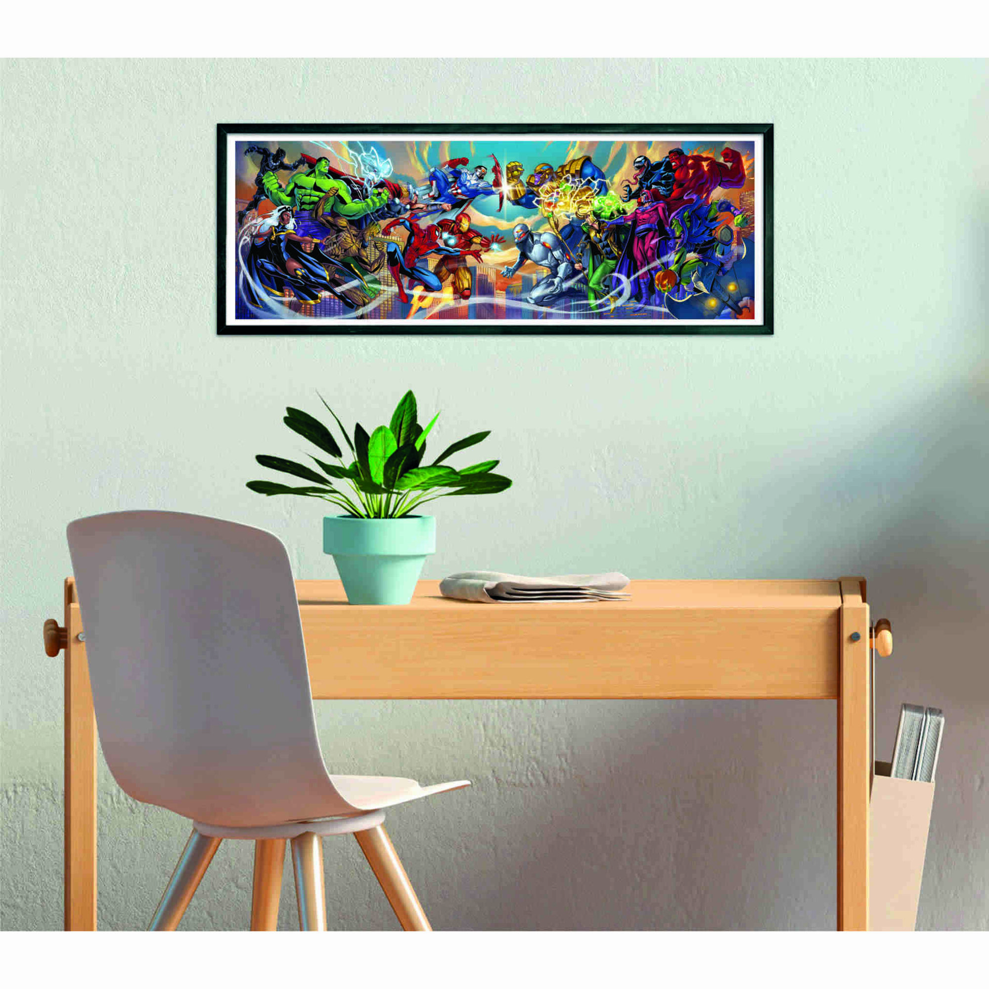 Puzzle Panorama Heroes Vs Villains 1000 peças