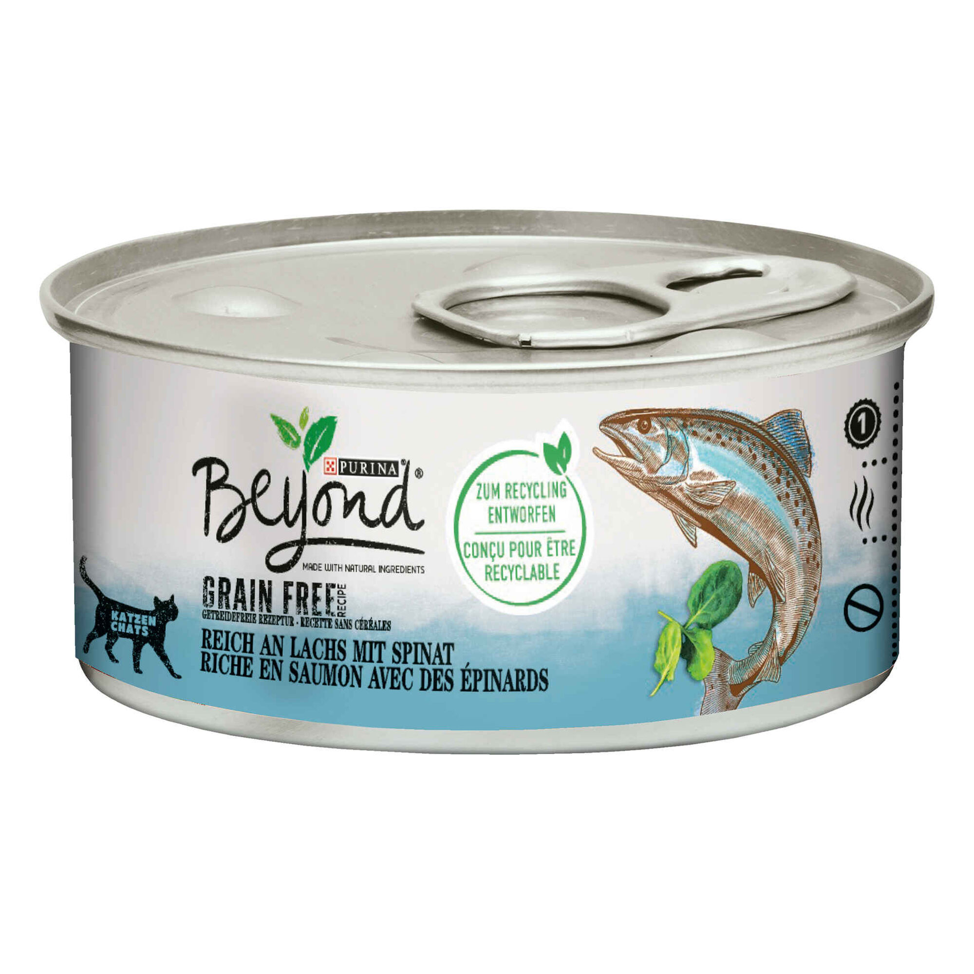 Comida Húmida para Gato Adulto Sem Cereais Salmão Lata