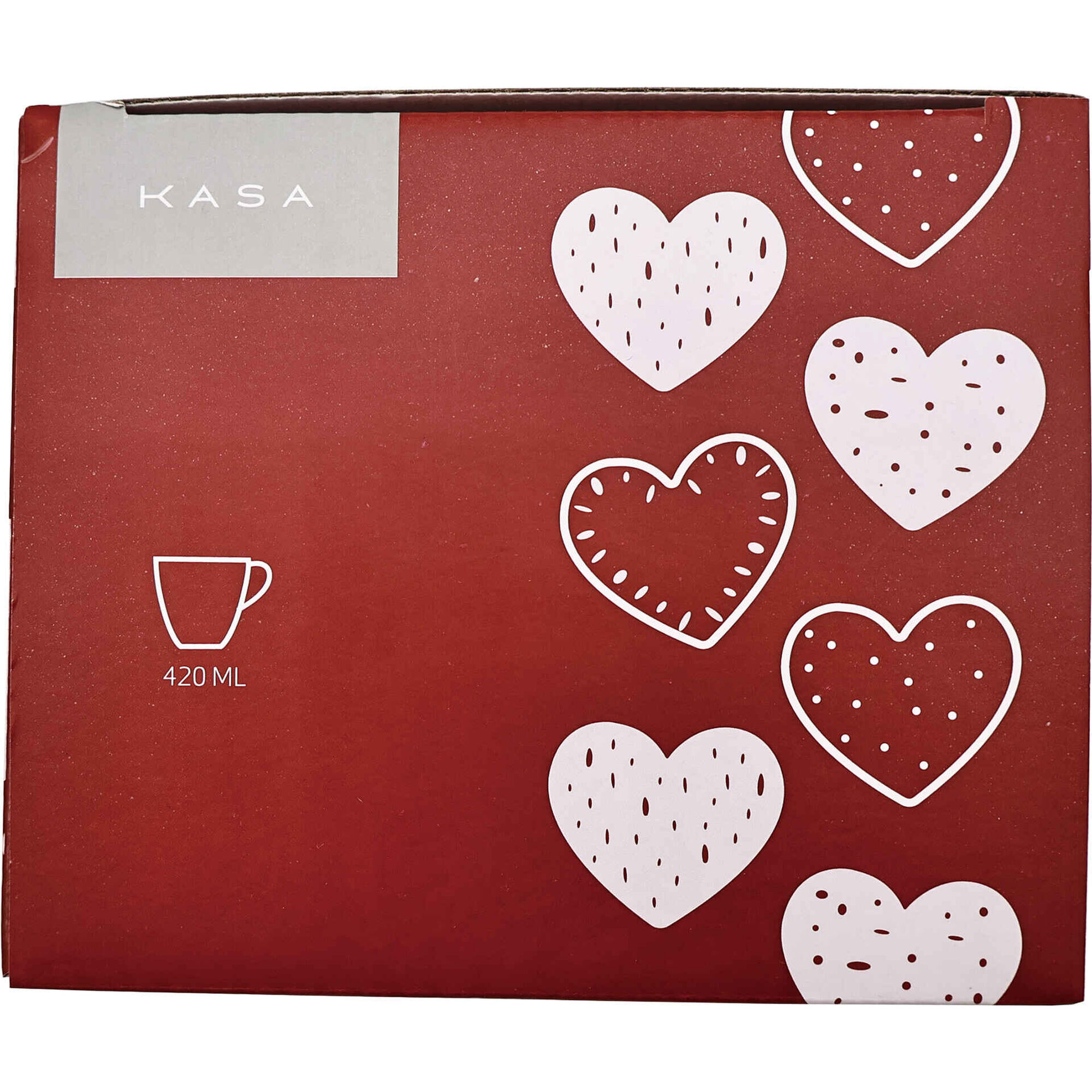 Caneca Cora&ccedil;&otilde;es Branca Kasa