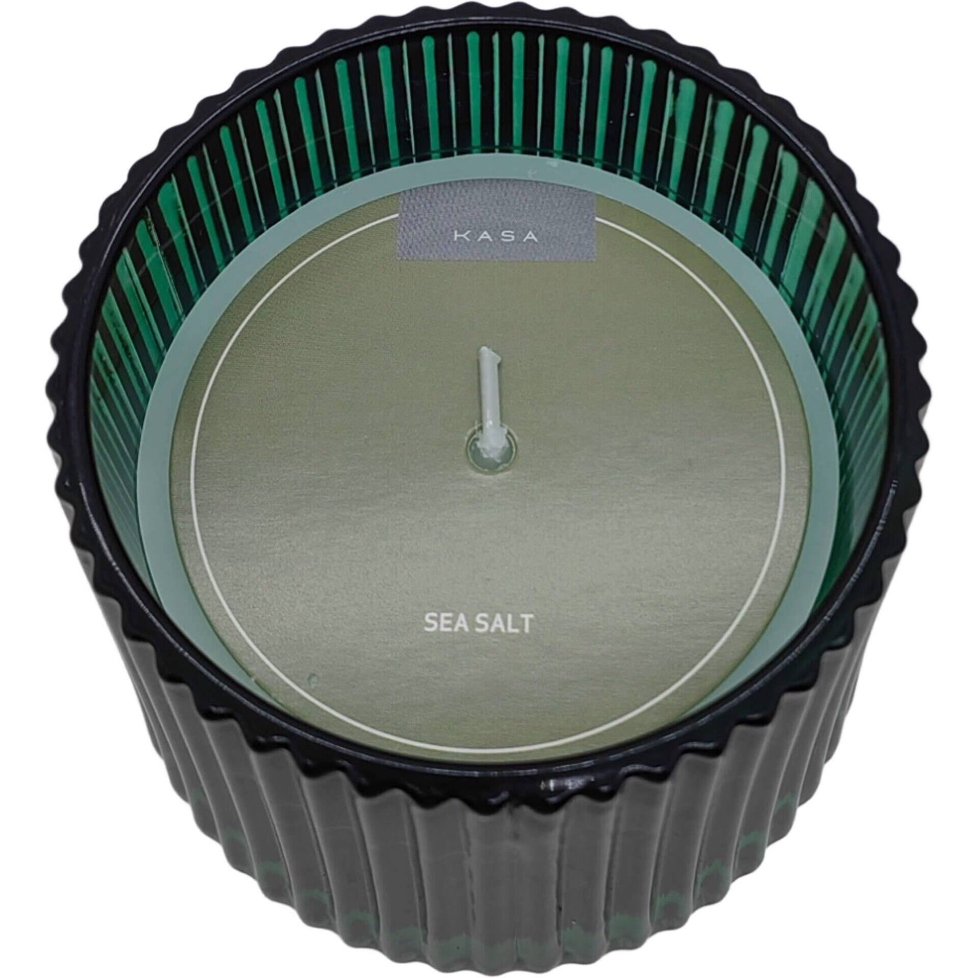 Vela em Copo Canelado 240g Verde