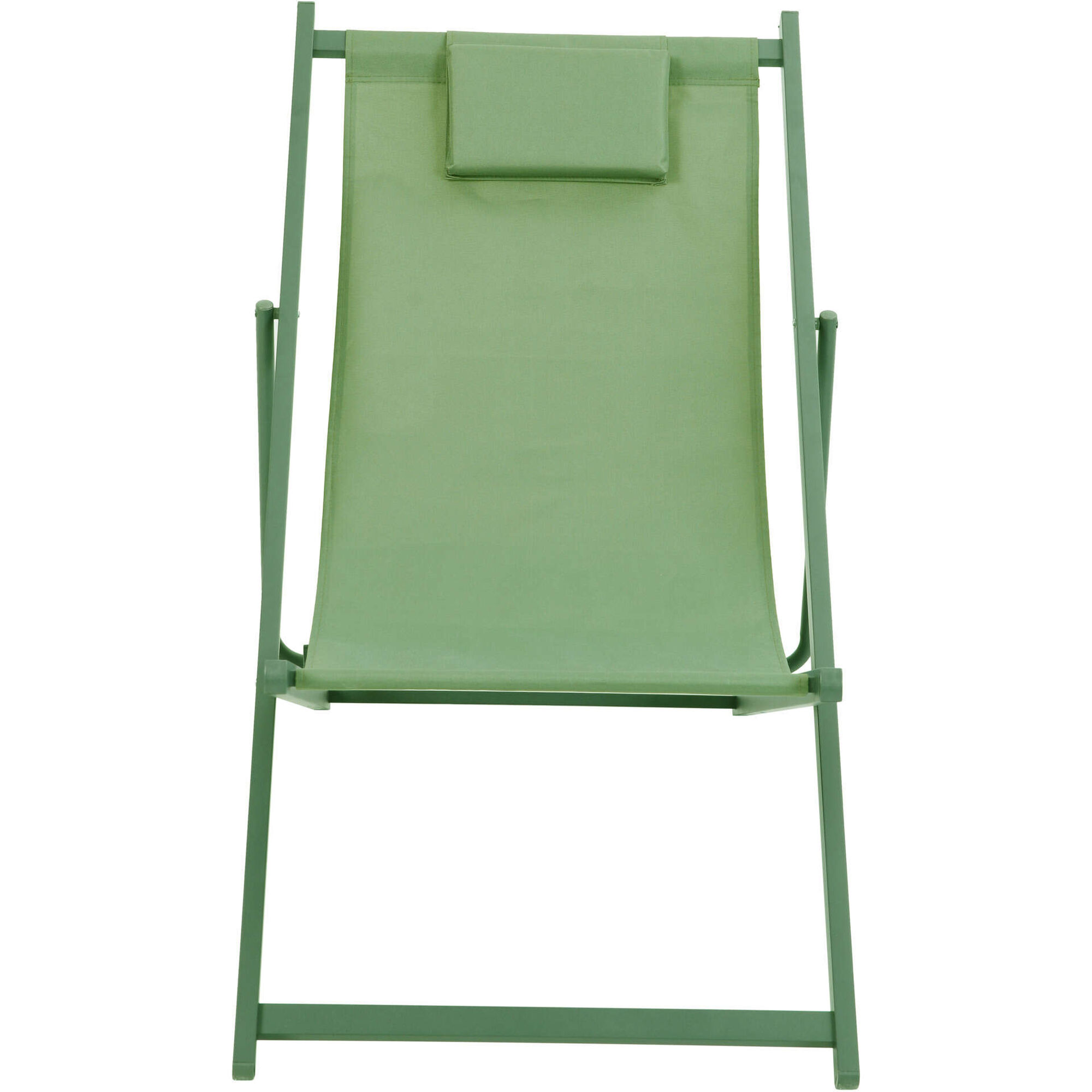 Cadeira Metal Relax com Almofada Verde Kasa