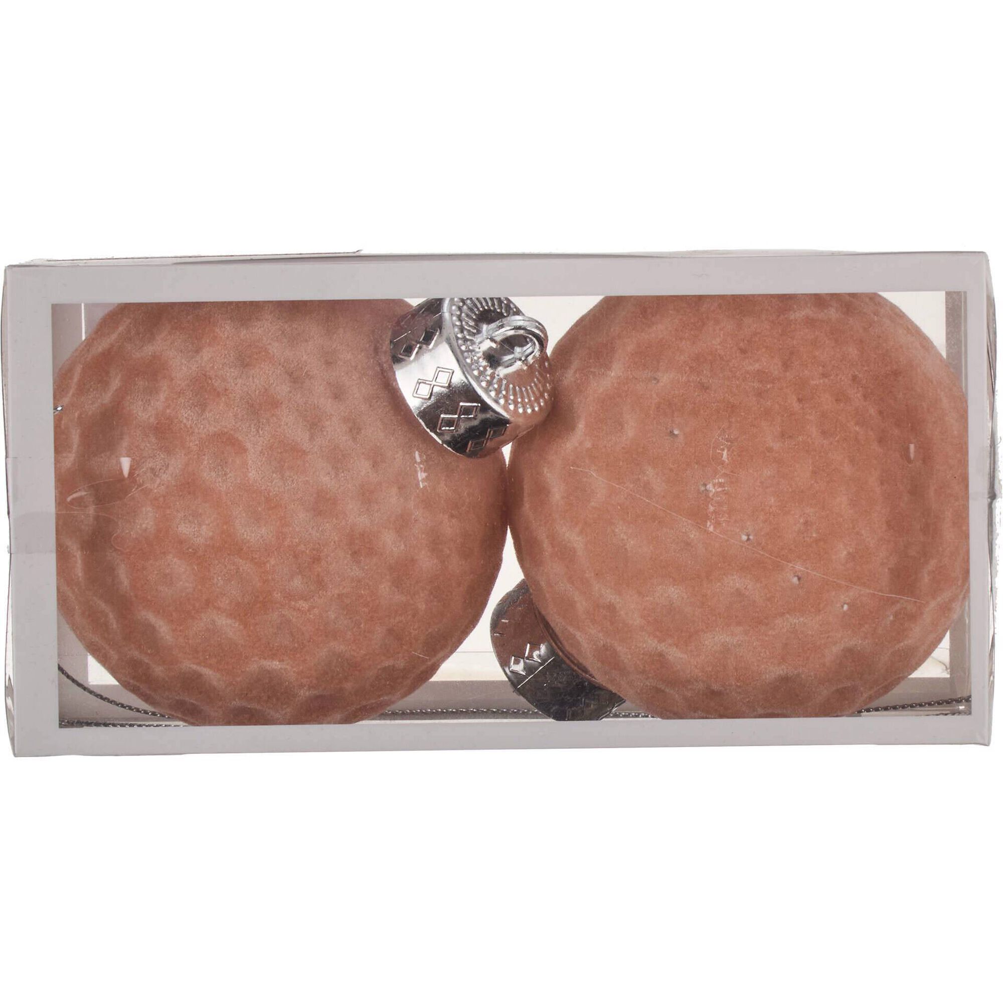 Conjunto 2 Bolas Veludo Relevo Rosas