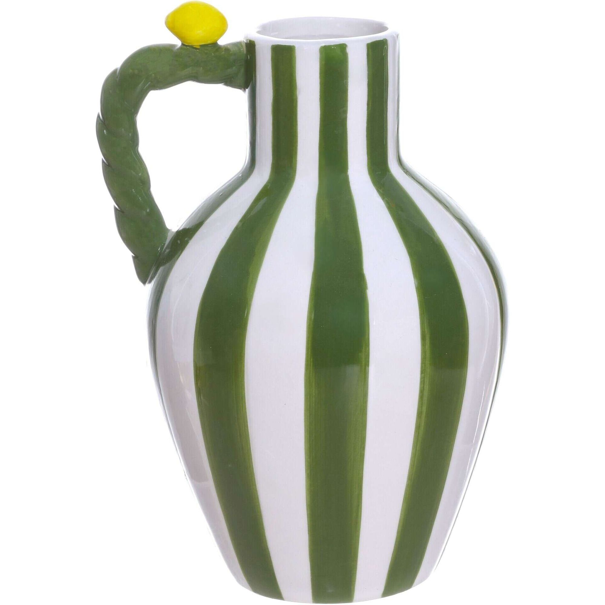 Jarra Riscas Verdes Asa com Lim&atilde;o