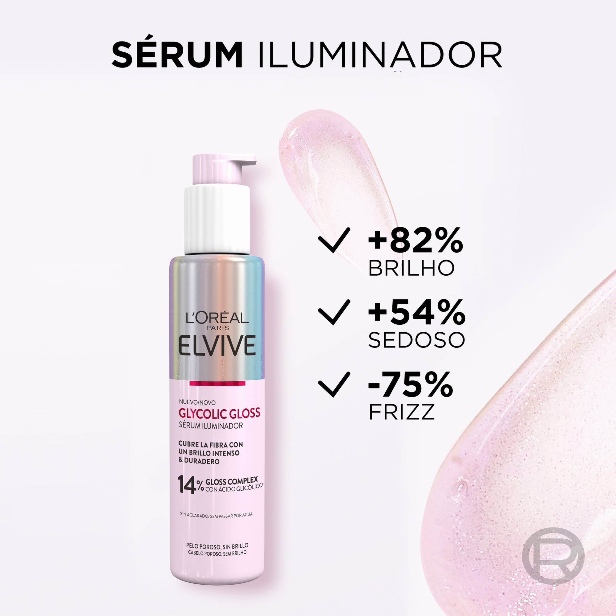 S&eacute;rum Cabelo Glycolic Gloss L'Or&eacute;al Paris Elvive