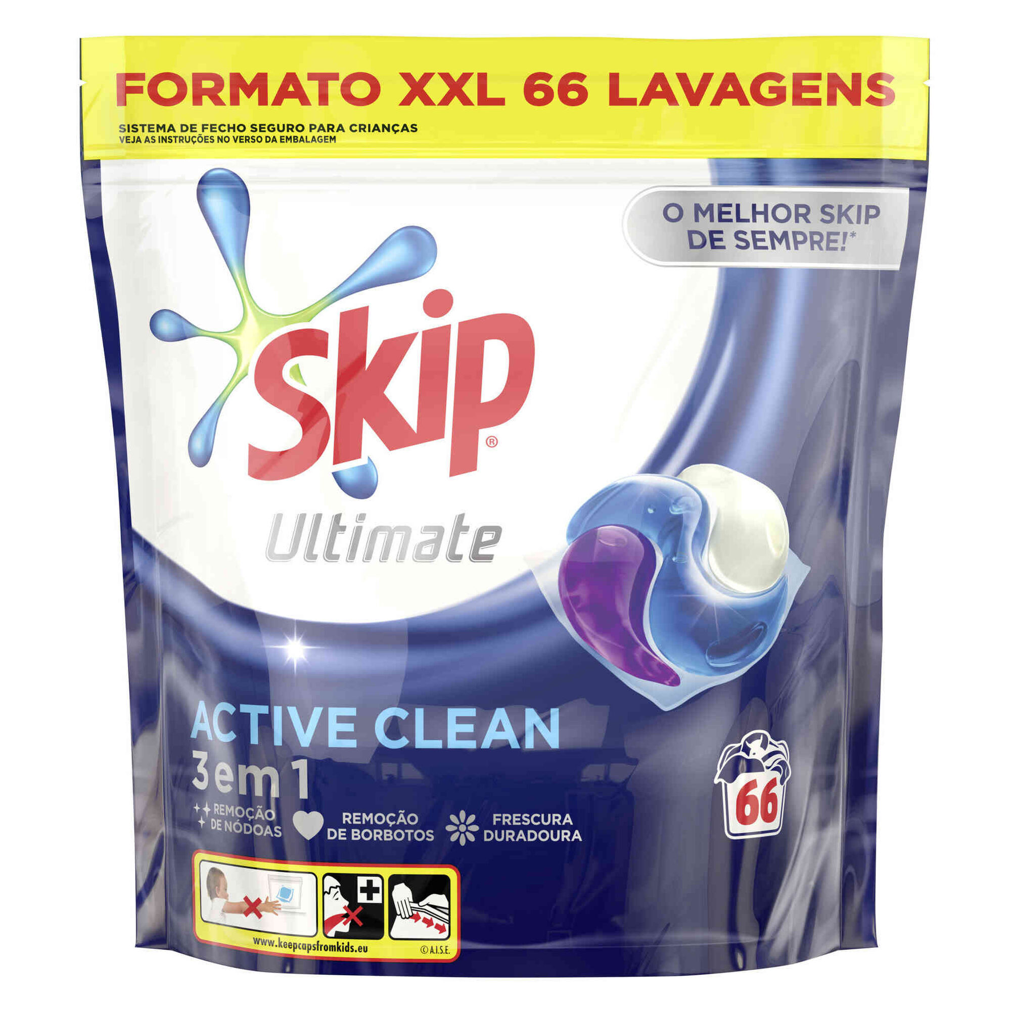 Detergente Máquina Roupa Cápsulas Ultimate Active Clean
