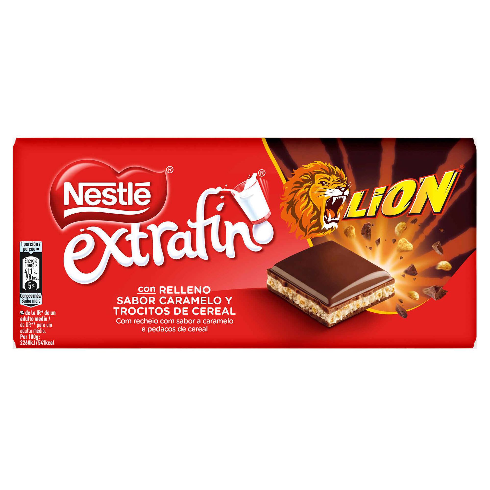 Tablete de Chocolate com Caramelo e Cereais Lion Extrafino Tablete de Chocolate com Caramelo e Cereais Lion Extrafino