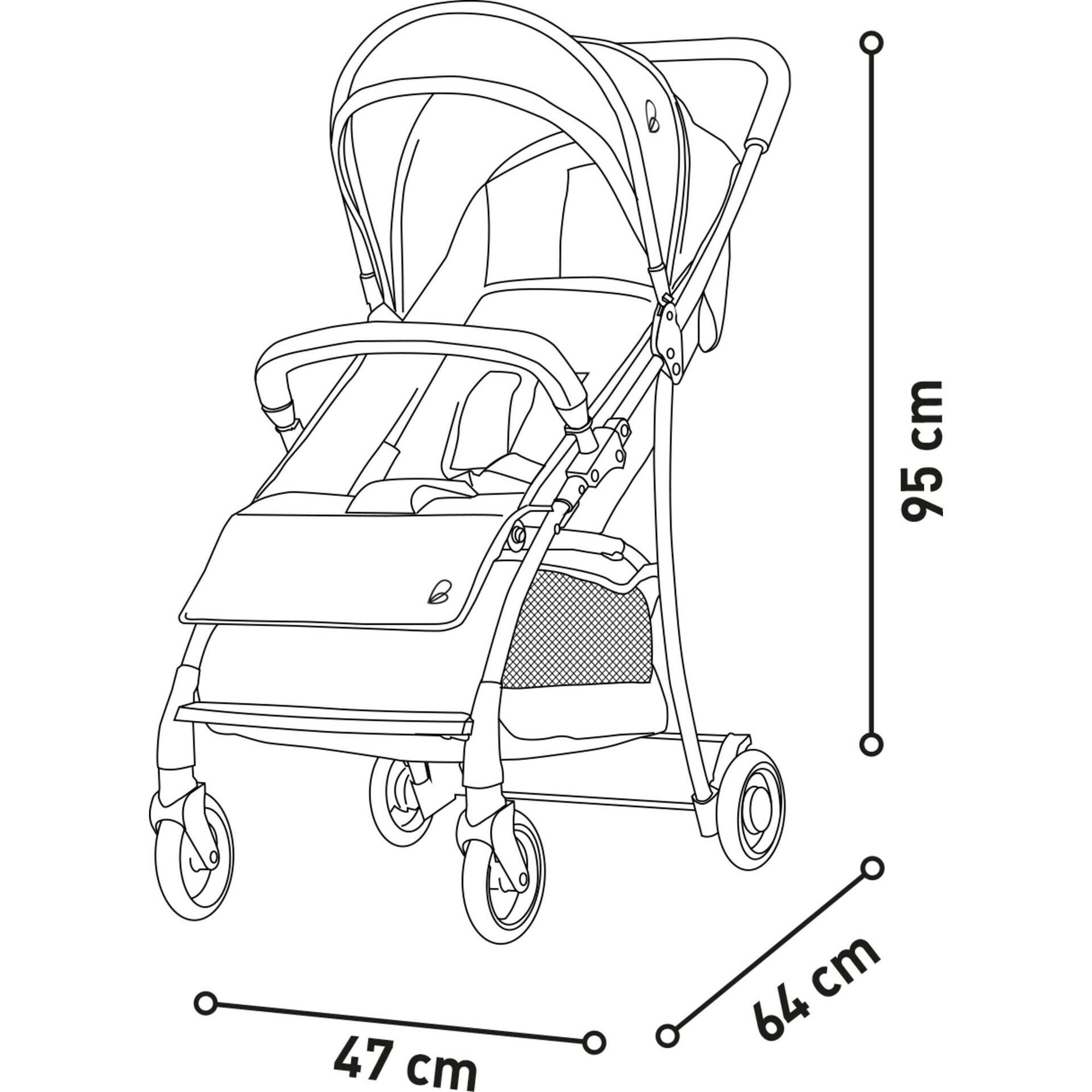 Carrinho de Passeio Preto Milão Carrinho de Passeio Preto Milão