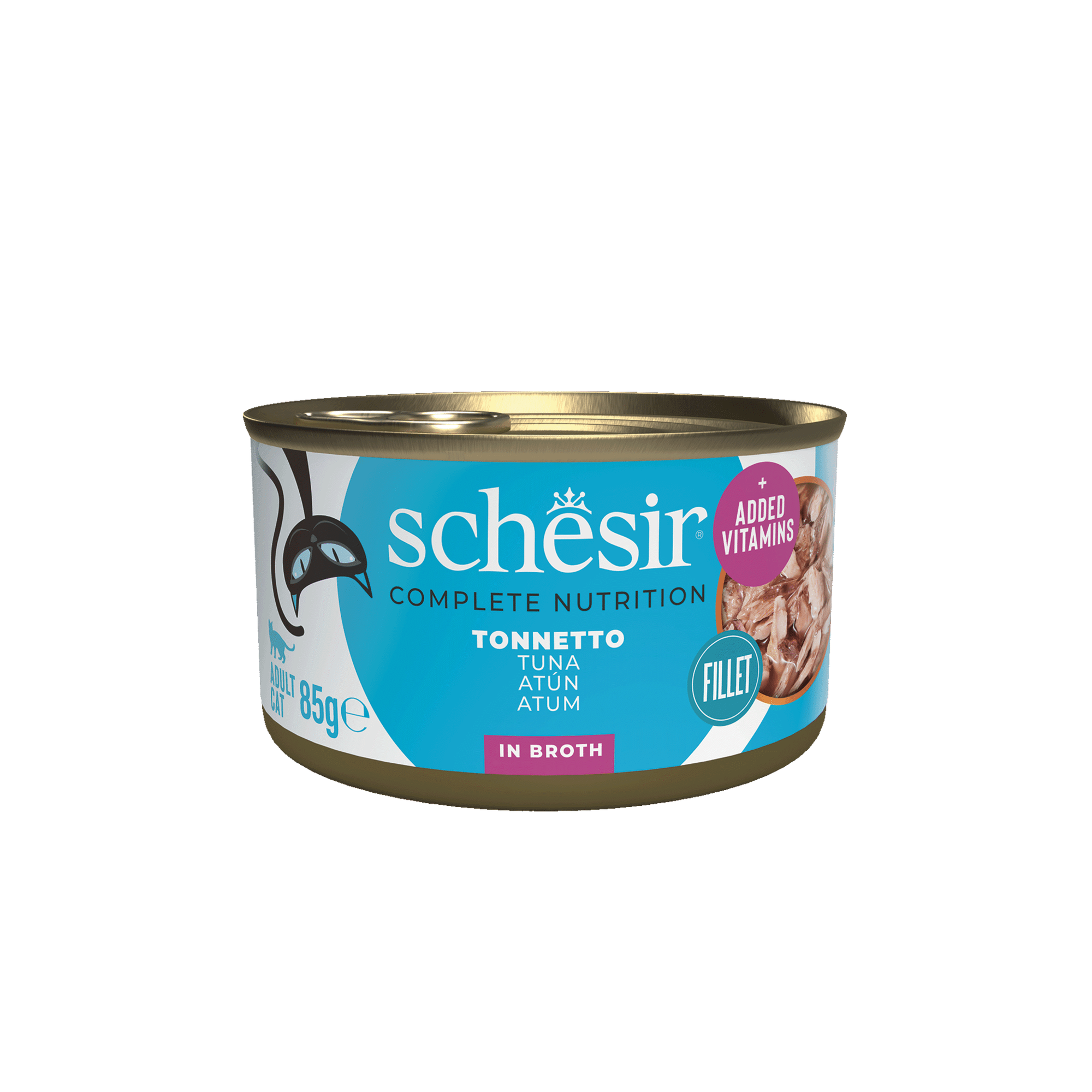 Comida H&uacute;mida para Gato Adulto Atum em Caldo Schesir