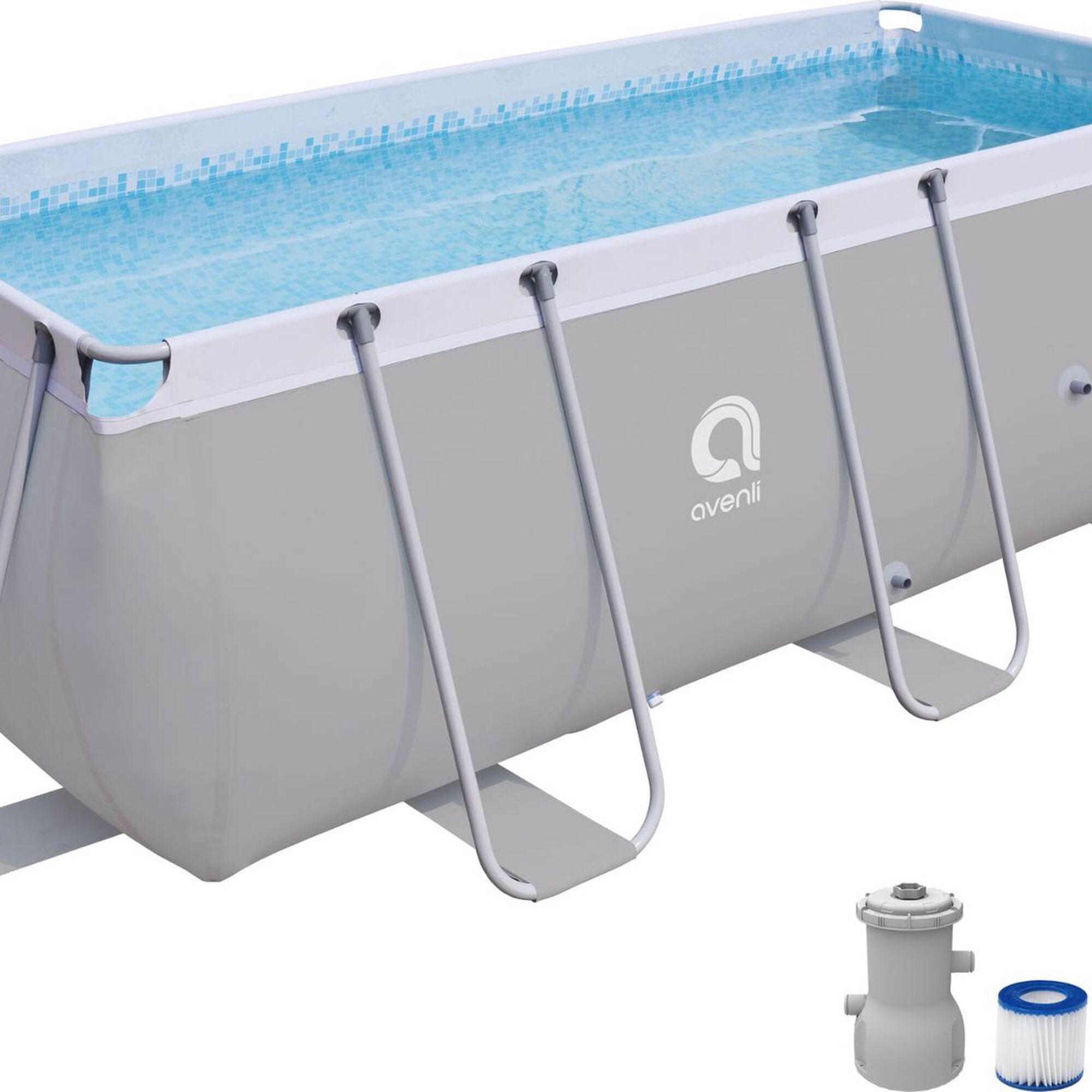 Piscina Estrutura Retangular 2,58x1,78x66cm