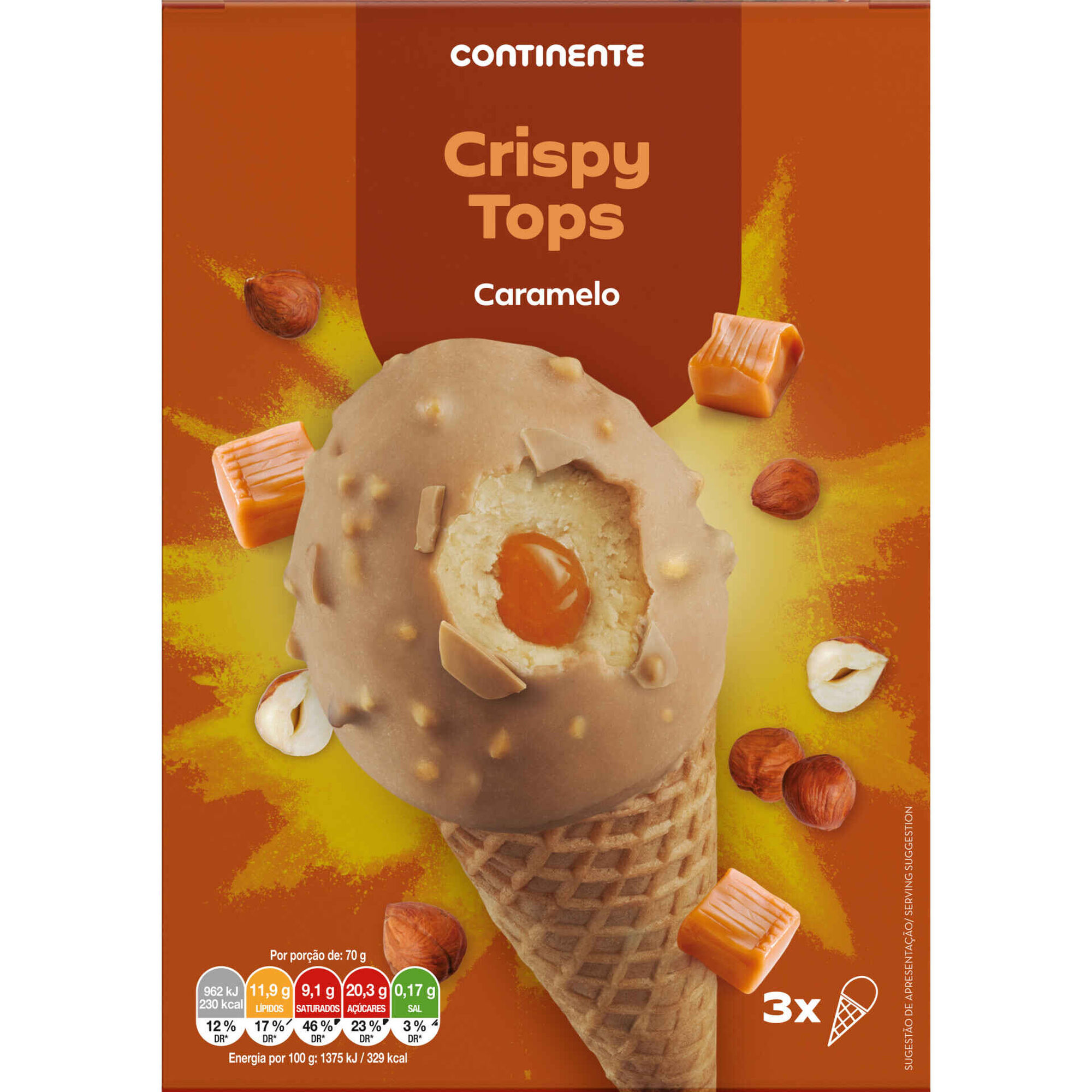 Gelado Classicone Doce de Leite e Caramelo