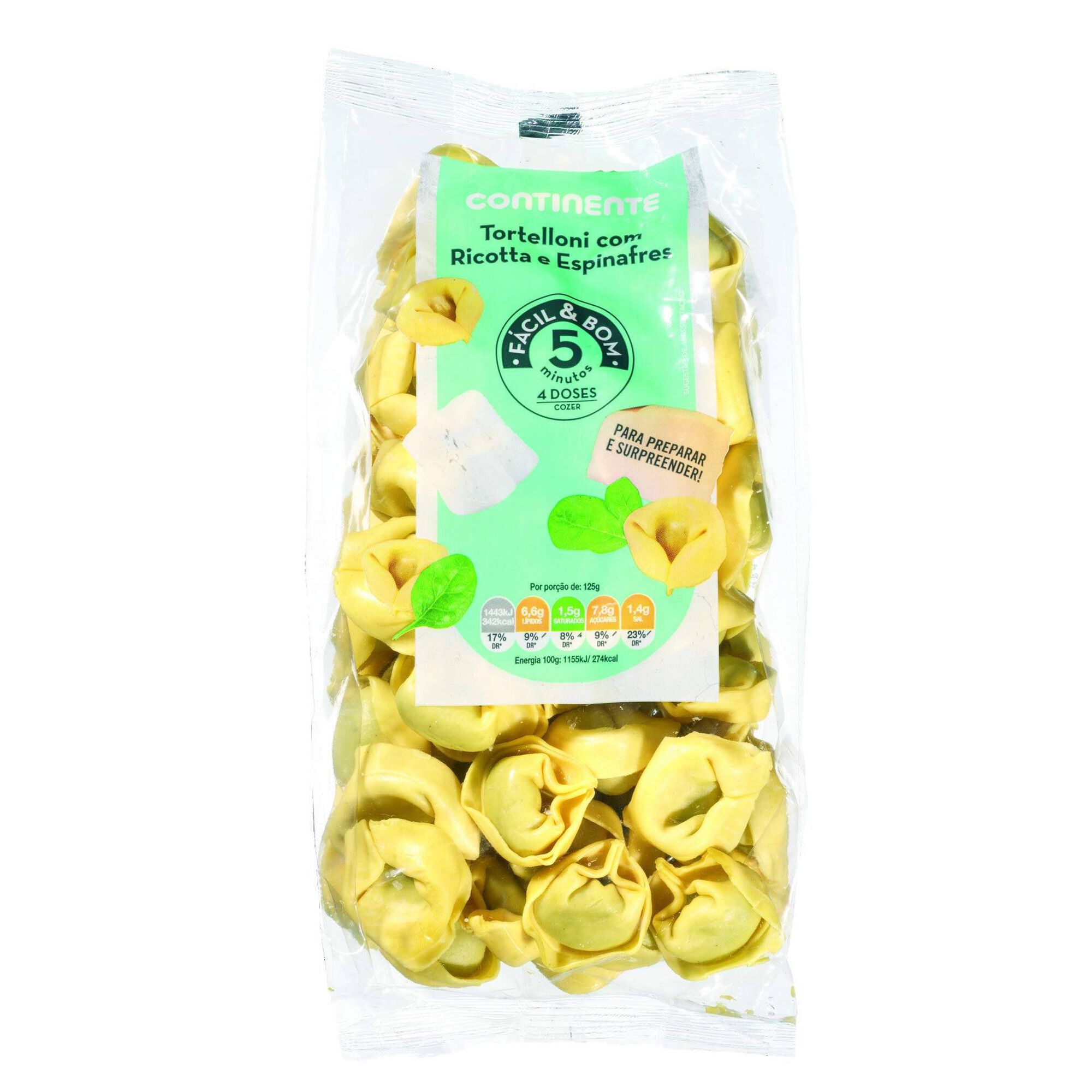 Tortelloni Frescos com Ricotta e Espinafres Tortelloni Frescos com Ricotta e Espinafres