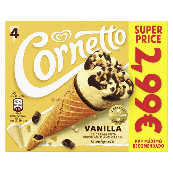 Gelado Cone Baunilha Cornetto