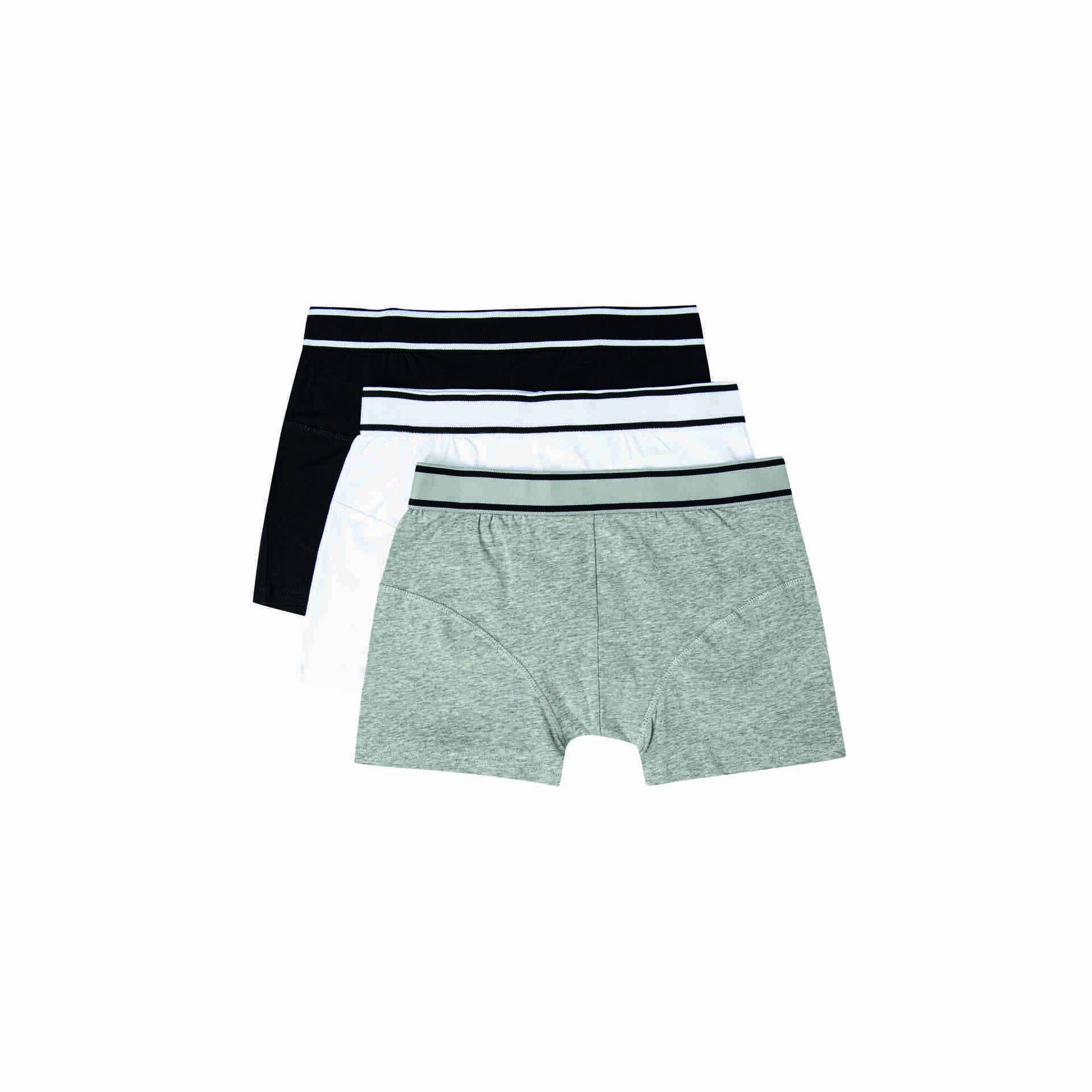 Conjunto 3 Boxers Preto, Azul e Branco Homem