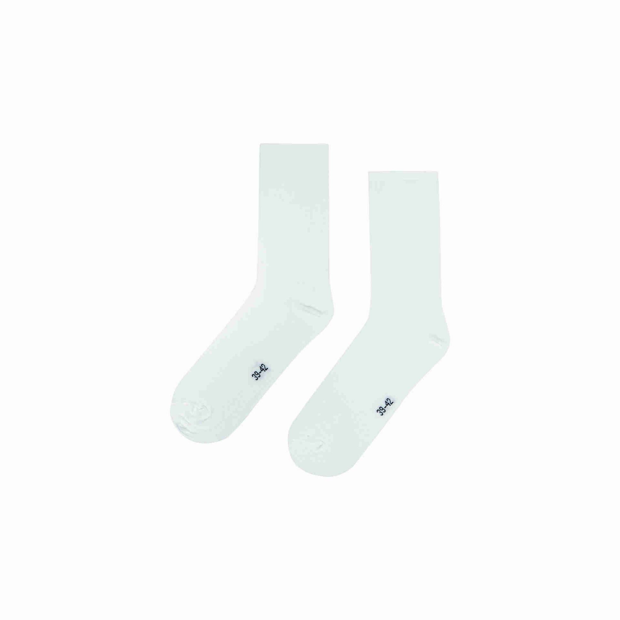 Meias Lisas Branco 39 Adulto