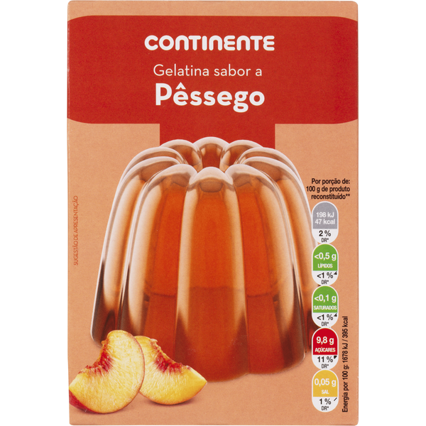 Gelatina em Pó Pêssego Continente