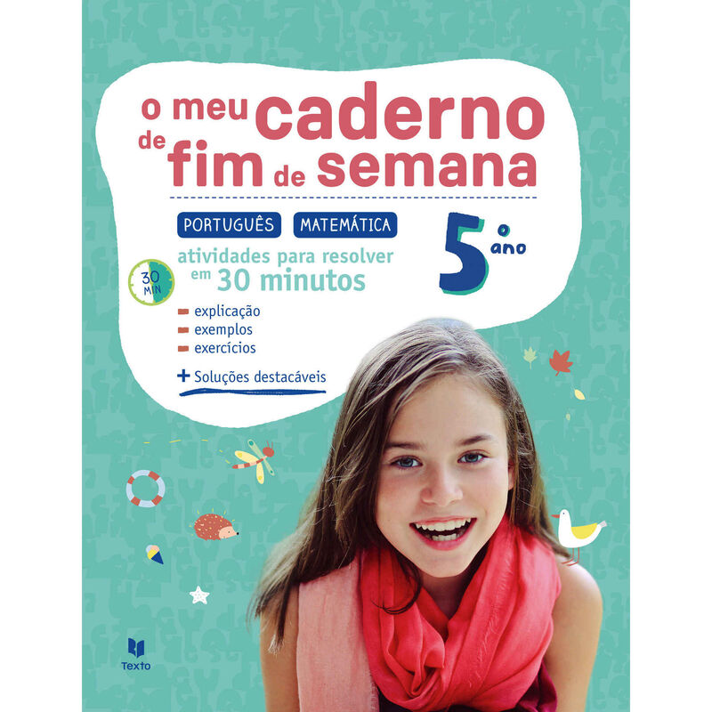 O Meu Caderno de Fim de Semana- Português e Matemática - 5.º Ano