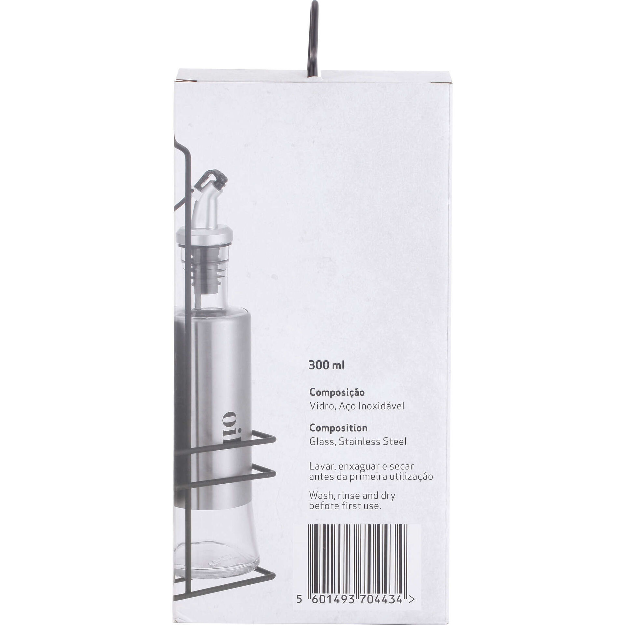 Galheteiro Inox e Vidro 2 Peças