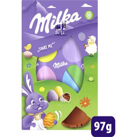Ovo Chocolate de Leite Recheado com Mini Ovos Milka
