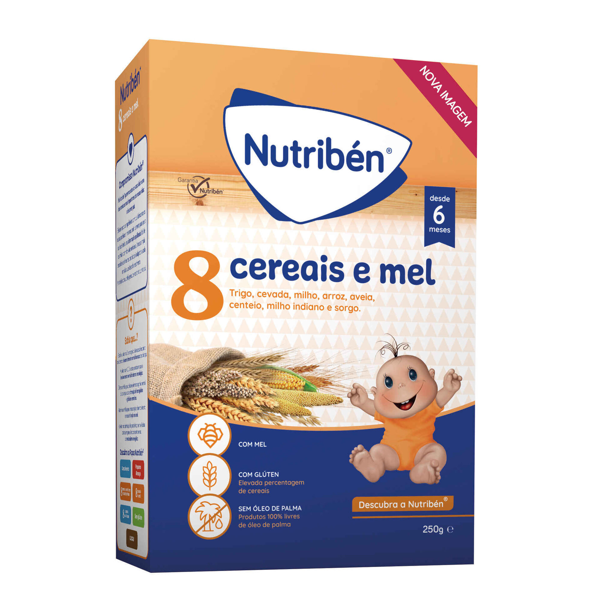 Papa Infantil Farinha Láctea 8 Cereais e Mel +6M Papa Infantil Farinha Láctea 8 Cereais e Mel +6M