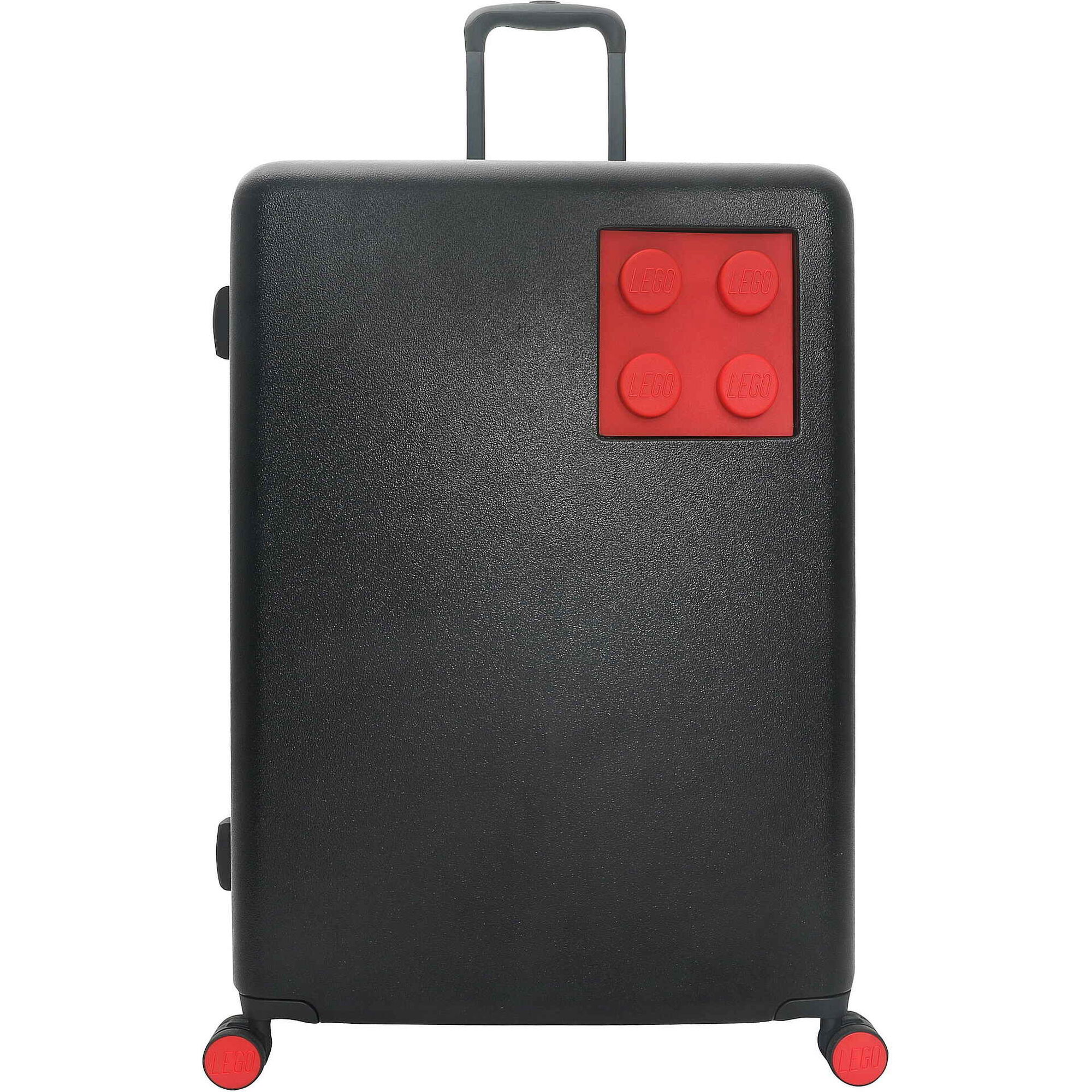 Mala de Viagem Grande 4 Rodas Preto e Vermelho Brick