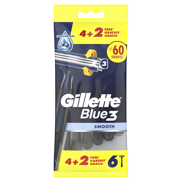 Lâminas Descartáveis Blue3 Smooth Gillette