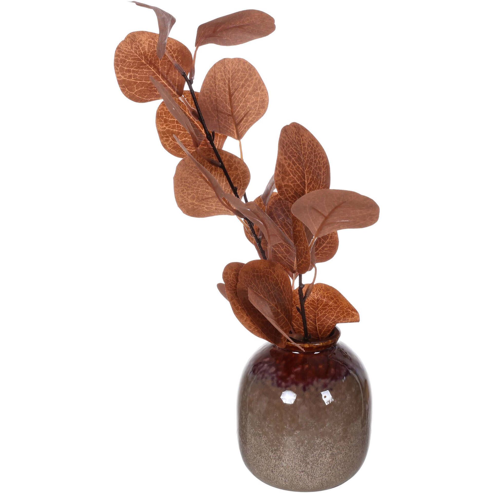 Arranjo Artificial 9,5x18cm Castanho Kasa