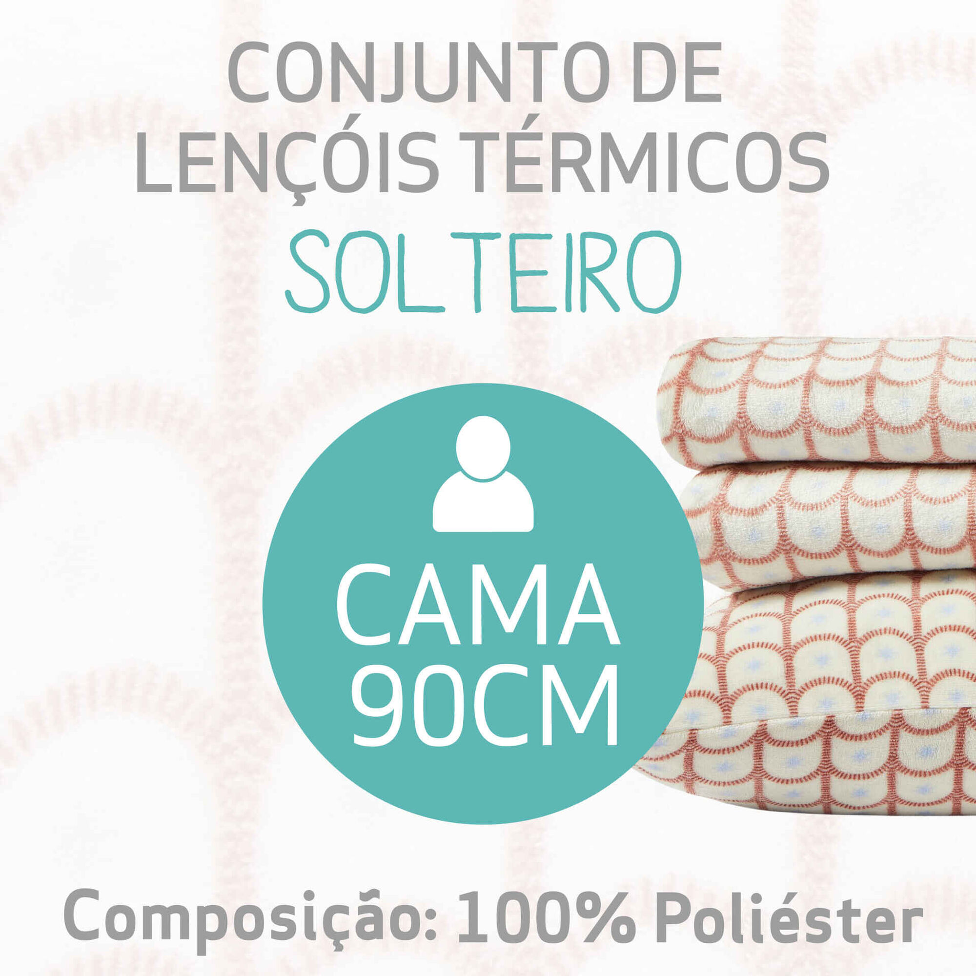 Conjunto Lençóis Polar 160x270cm Cinza Plantópia