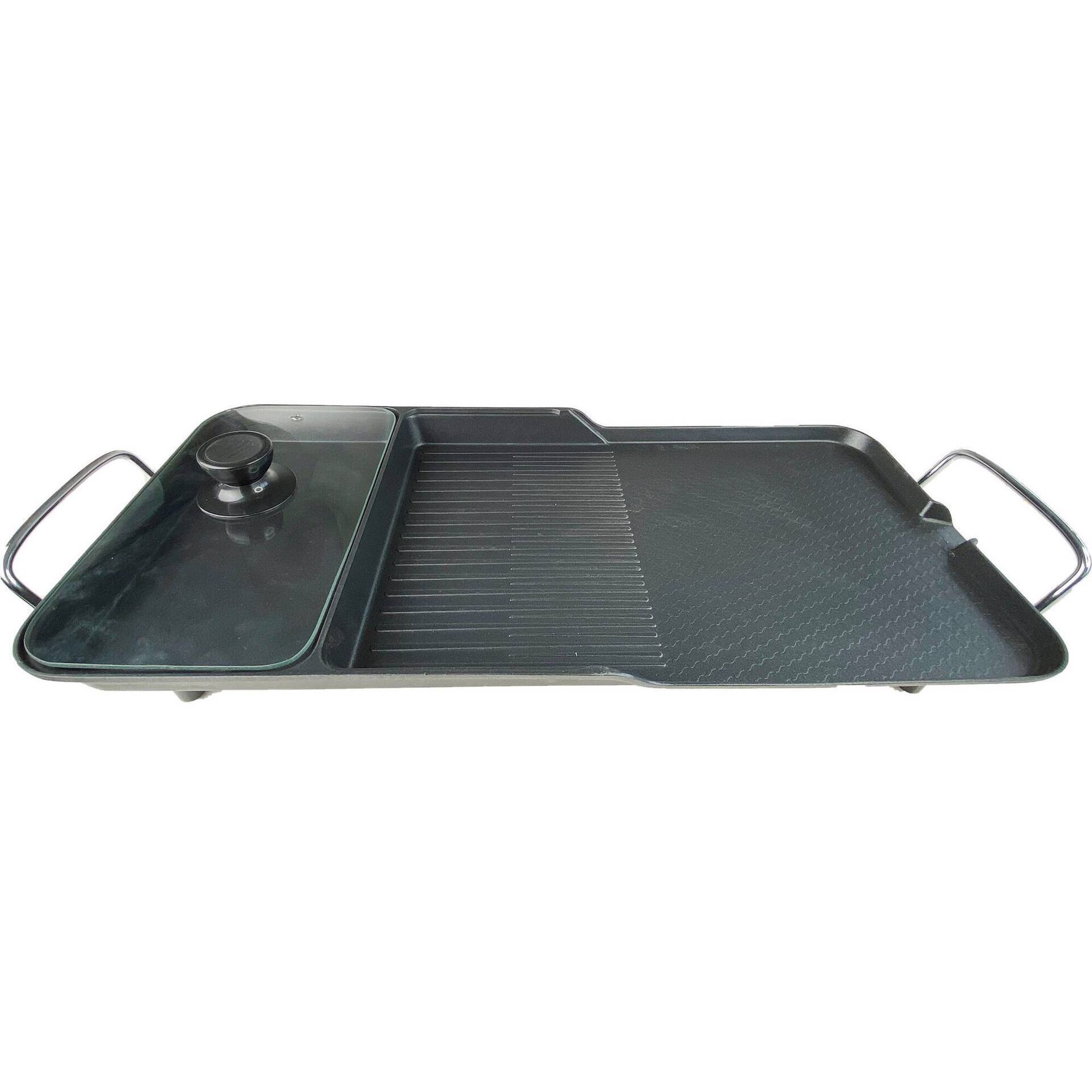 Grelhador de Mesa 2 em 1 2000W Antiaderente Bazar&atilde;o