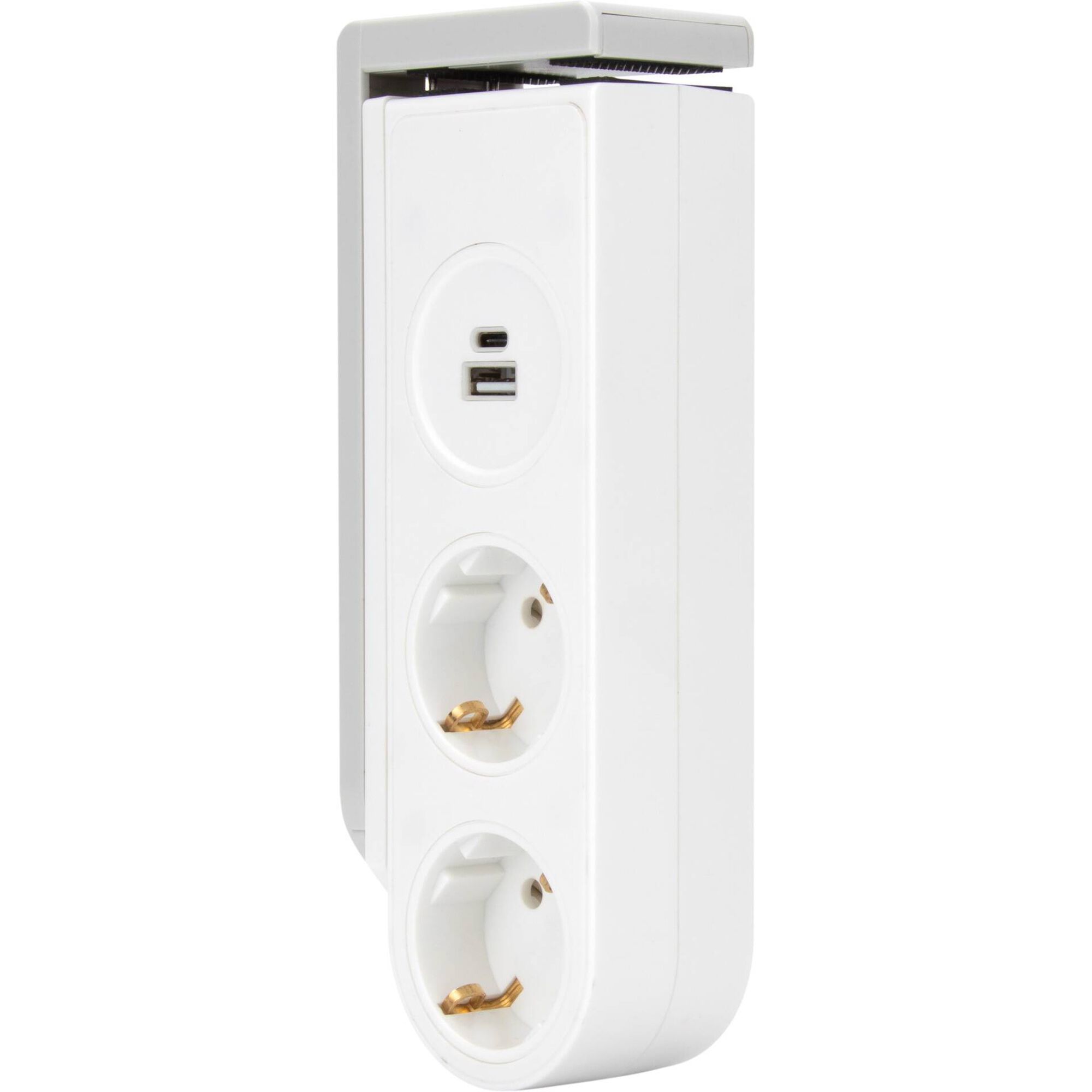 Bloco Clip 2 Tomadas com USB 1,5m Branco Boost