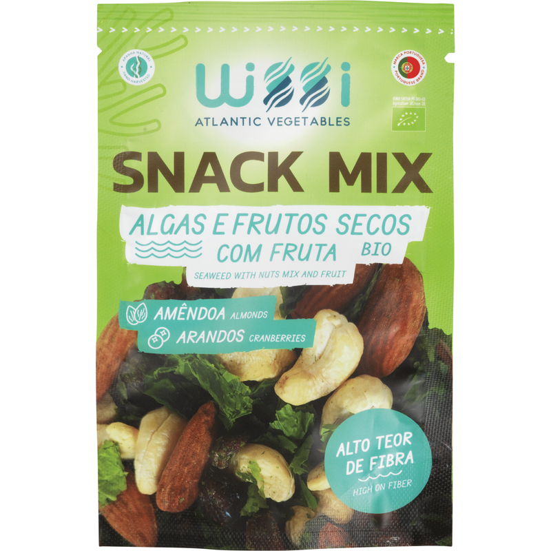 Snack Algas, Amêndoa e Arandos Biológico Wissi