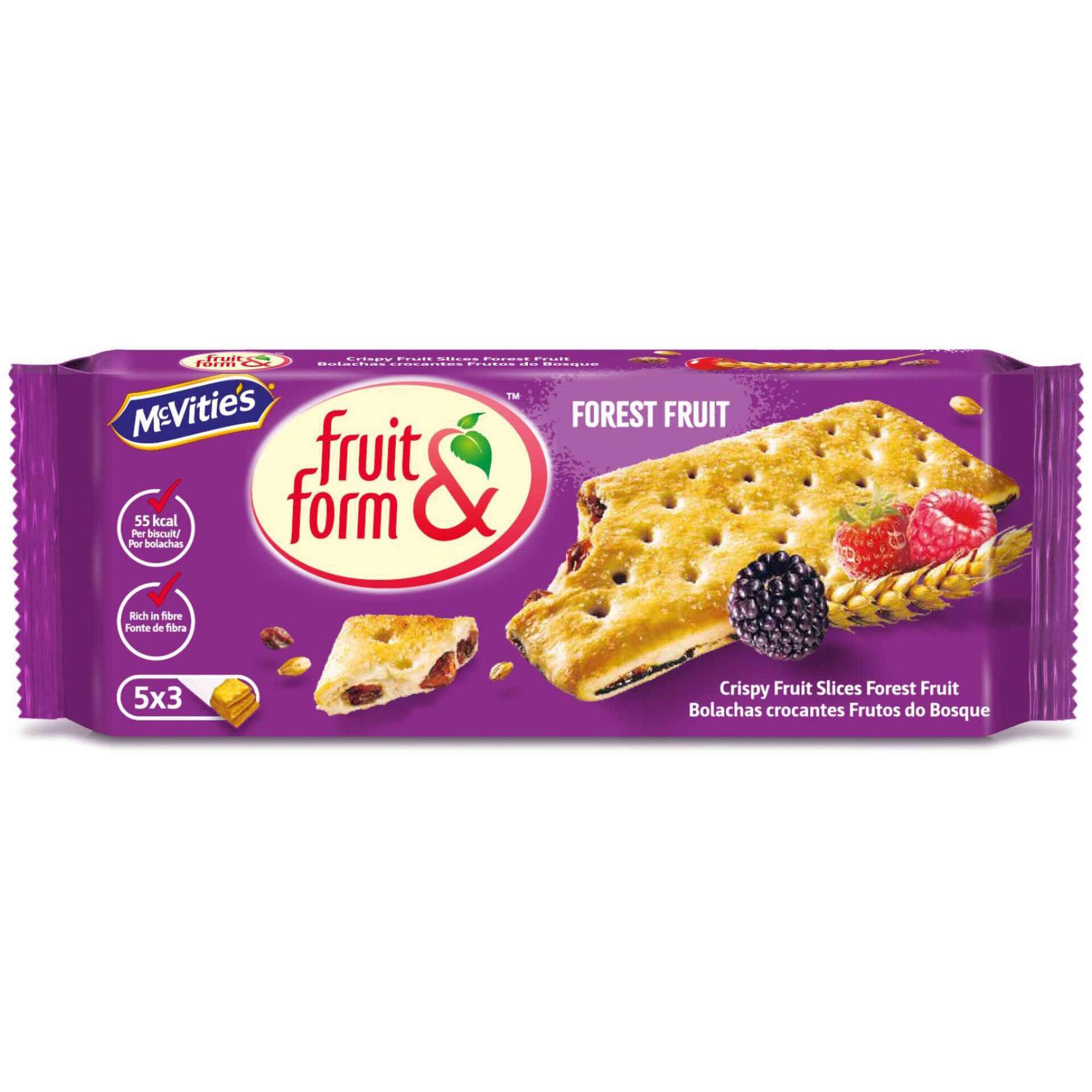 Bolachas Fruit & Form de Frutos do Bosque