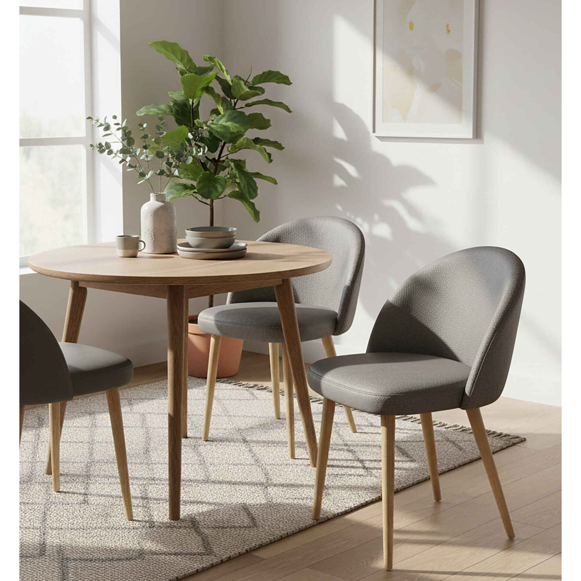 Cadeira Couro Sint&eacute;tico Milan Cinza